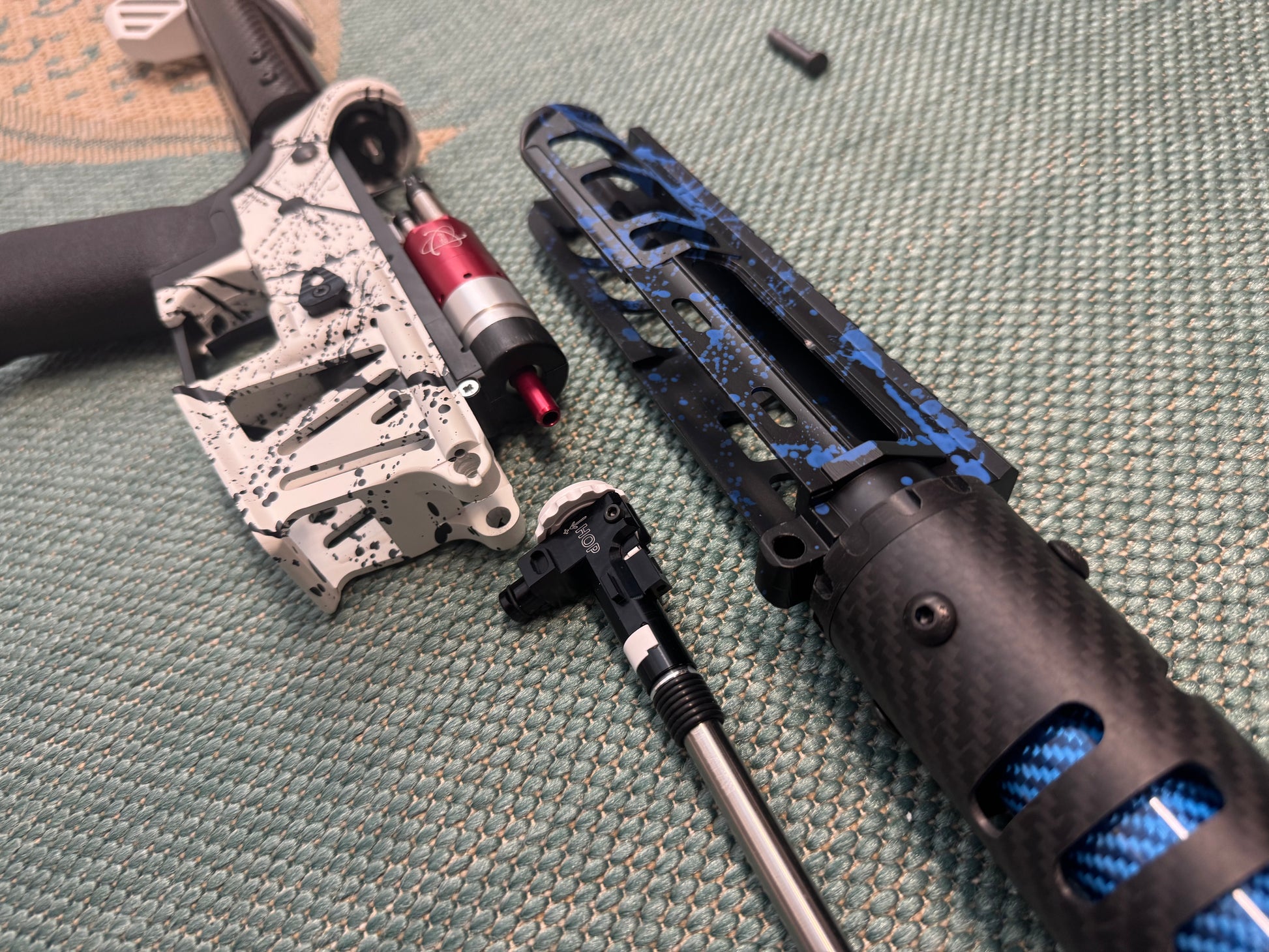 KA Tech MAC Polarstars F2 AR8 HPA M4 Carbon Type 4 Skeletonized Cerakote Splatter