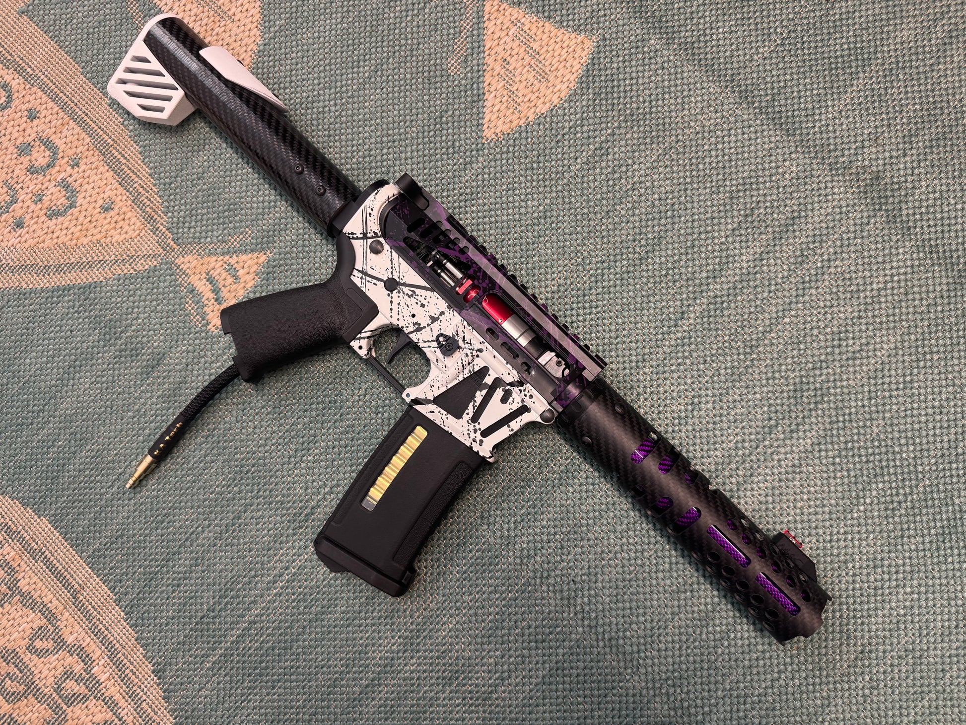 KA Tech MAC Polarstars F2 AR8 HPA M4 Carbon Type 4 Skeletonized Cerakote Splatter