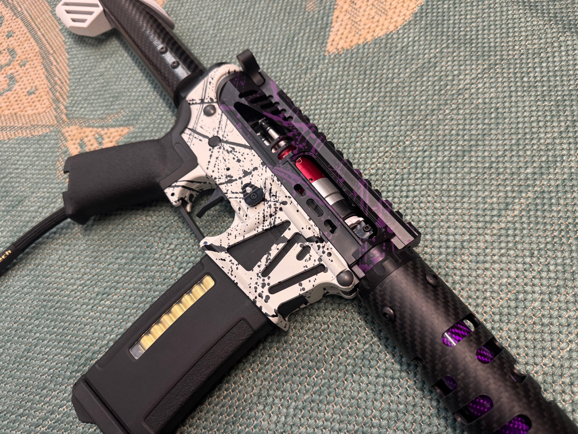 KA Tech MAC Polarstars F2 AR8 HPA M4 Carbon Type 4 Skeletonized Cerakote Splatter