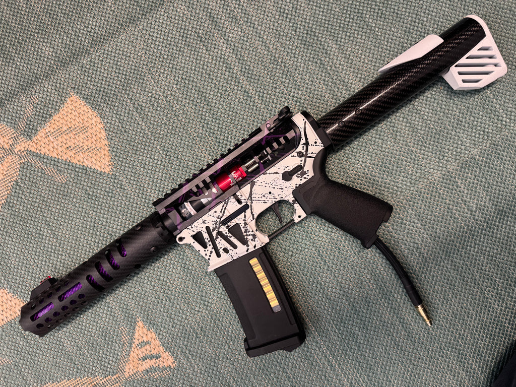 KA Tech MAC Polarstars F2 AR8 HPA M4 Carbon Type 4 Skeletonized Cerakote Splatter