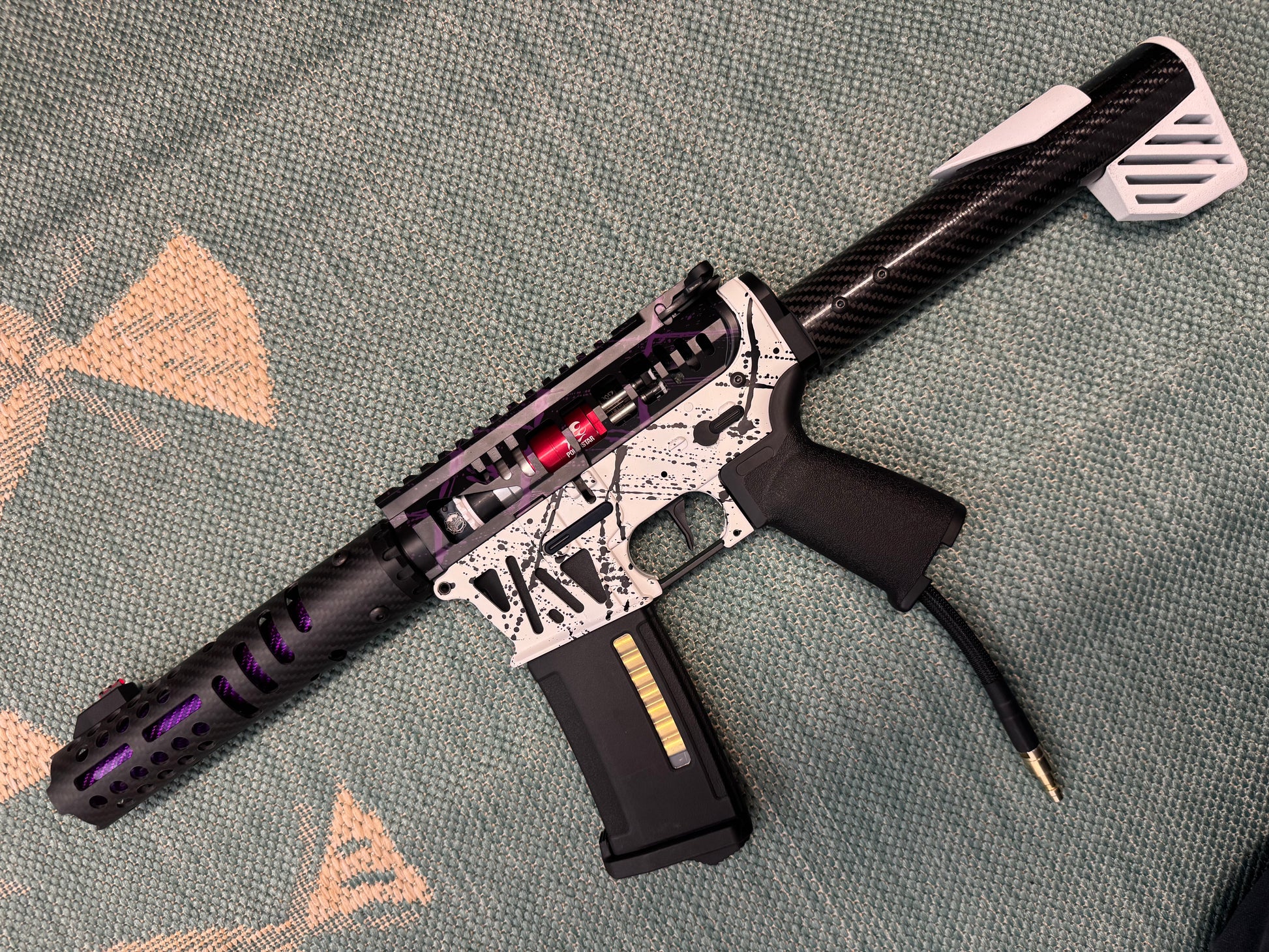 KA Tech MAC Polarstars F2 AR8 HPA M4 Carbon Type 4 Skeletonized Cerakote Splatter