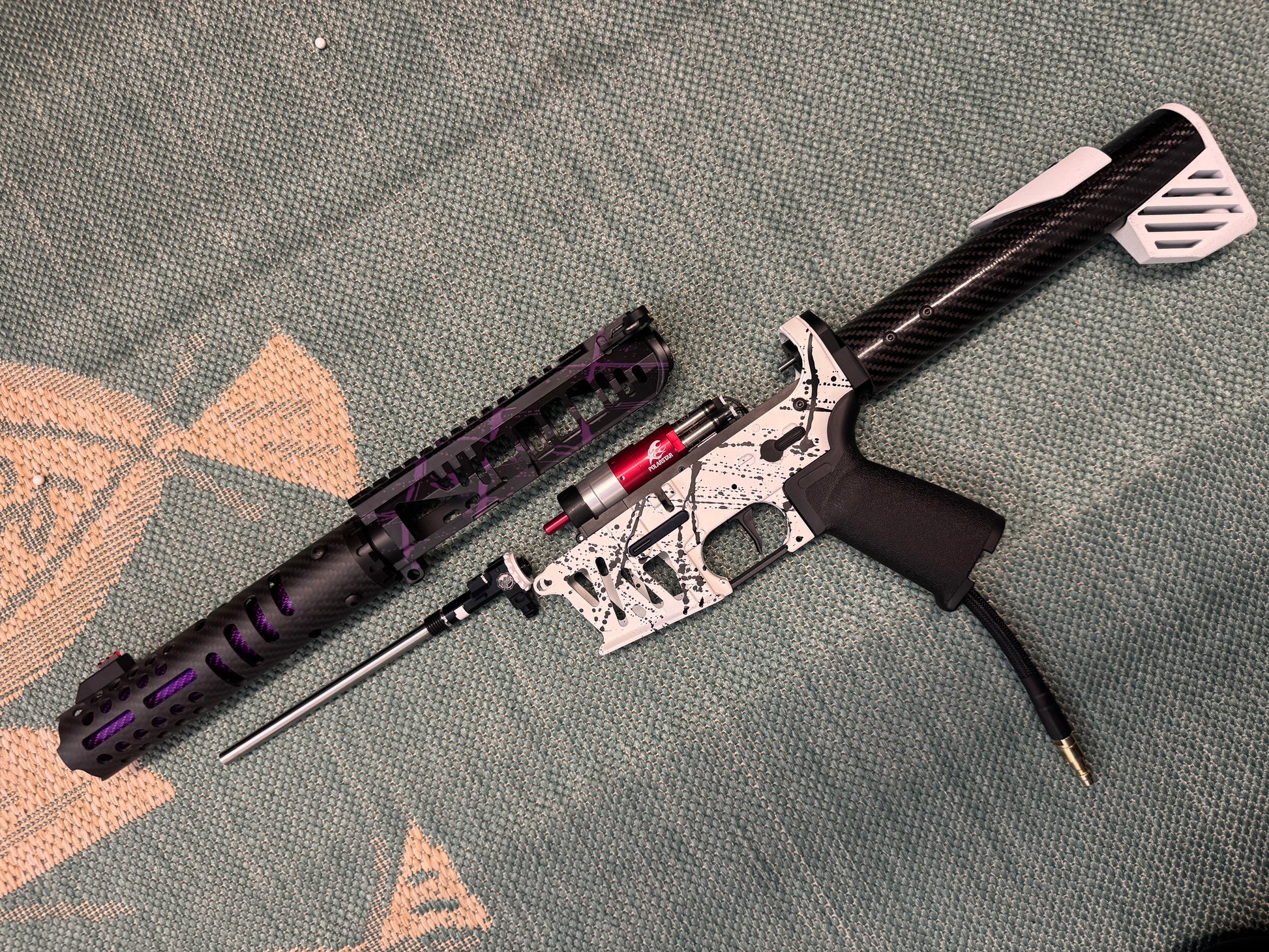 KA Tech MAC Polarstars F2 AR8 HPA M4 Carbon Type 4 Skeletonized Cerakote Splatter