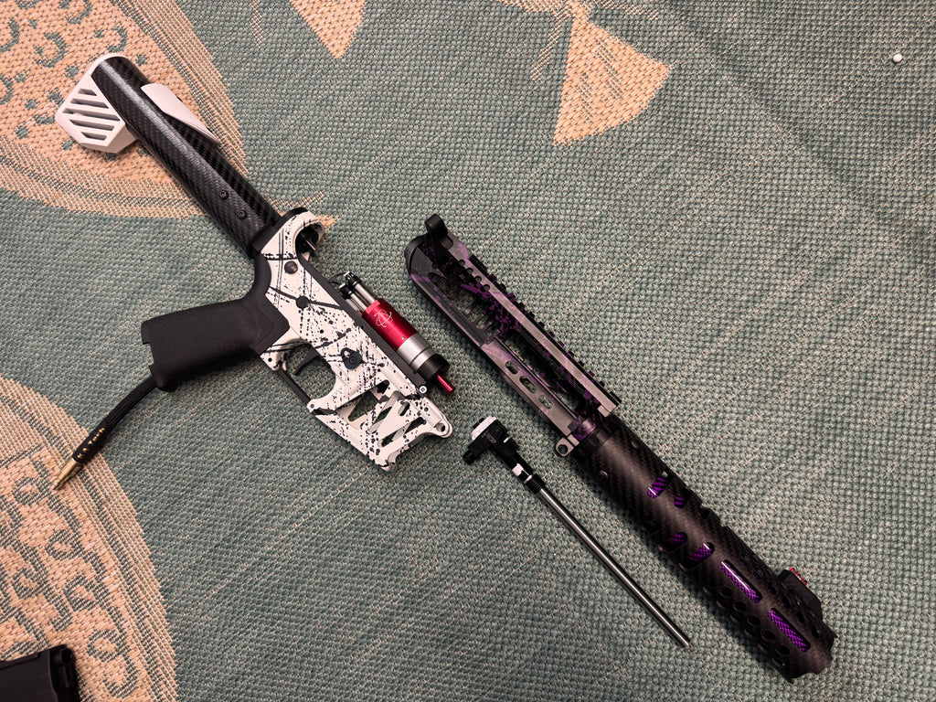 KA Tech MAC Polarstars F2 AR8 HPA M4 Carbon Type 4 Skeletonized Cerakote Splatter