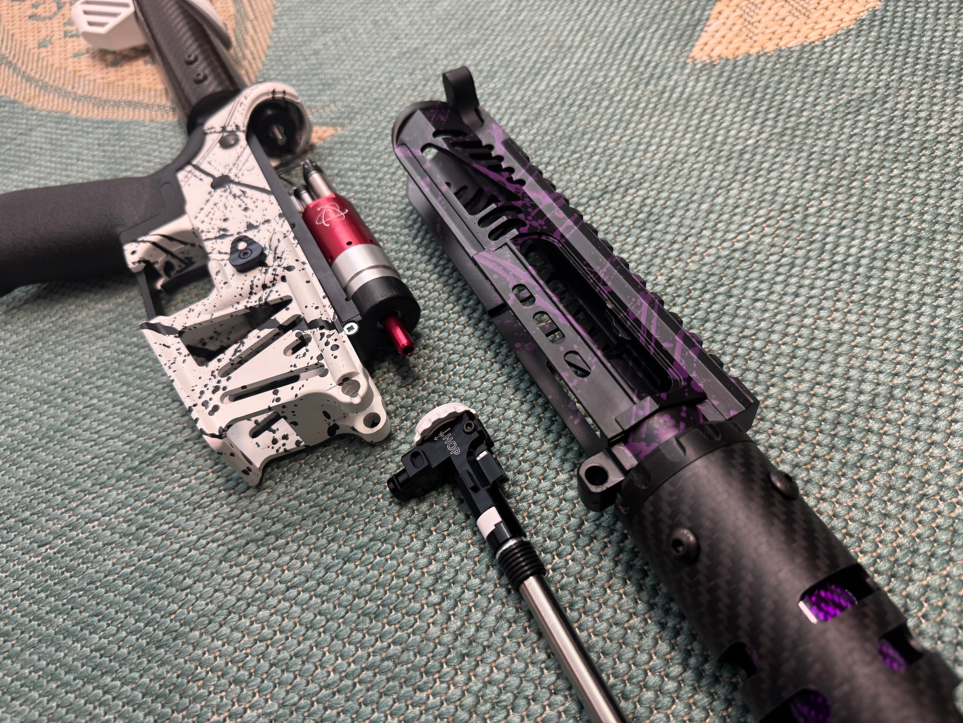 KA Tech MAC Polarstars F2 AR8 HPA M4 Carbon Type 4 Skeletonized Cerakote Splatter