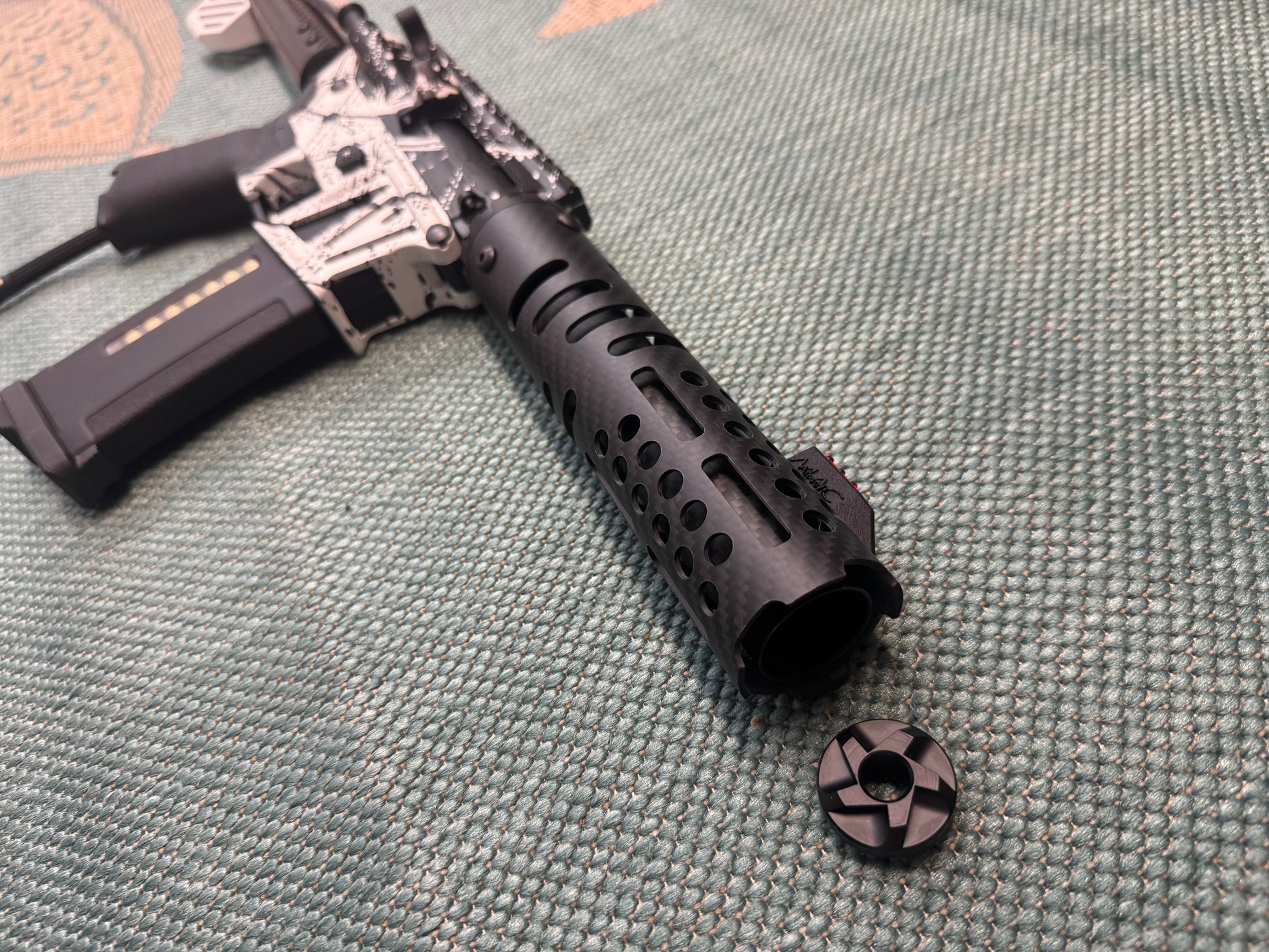 KA Tech MAC Polarstars F2 AR8 HPA M4 Carbon Type 4 Skeletonized Cerakote Splatter