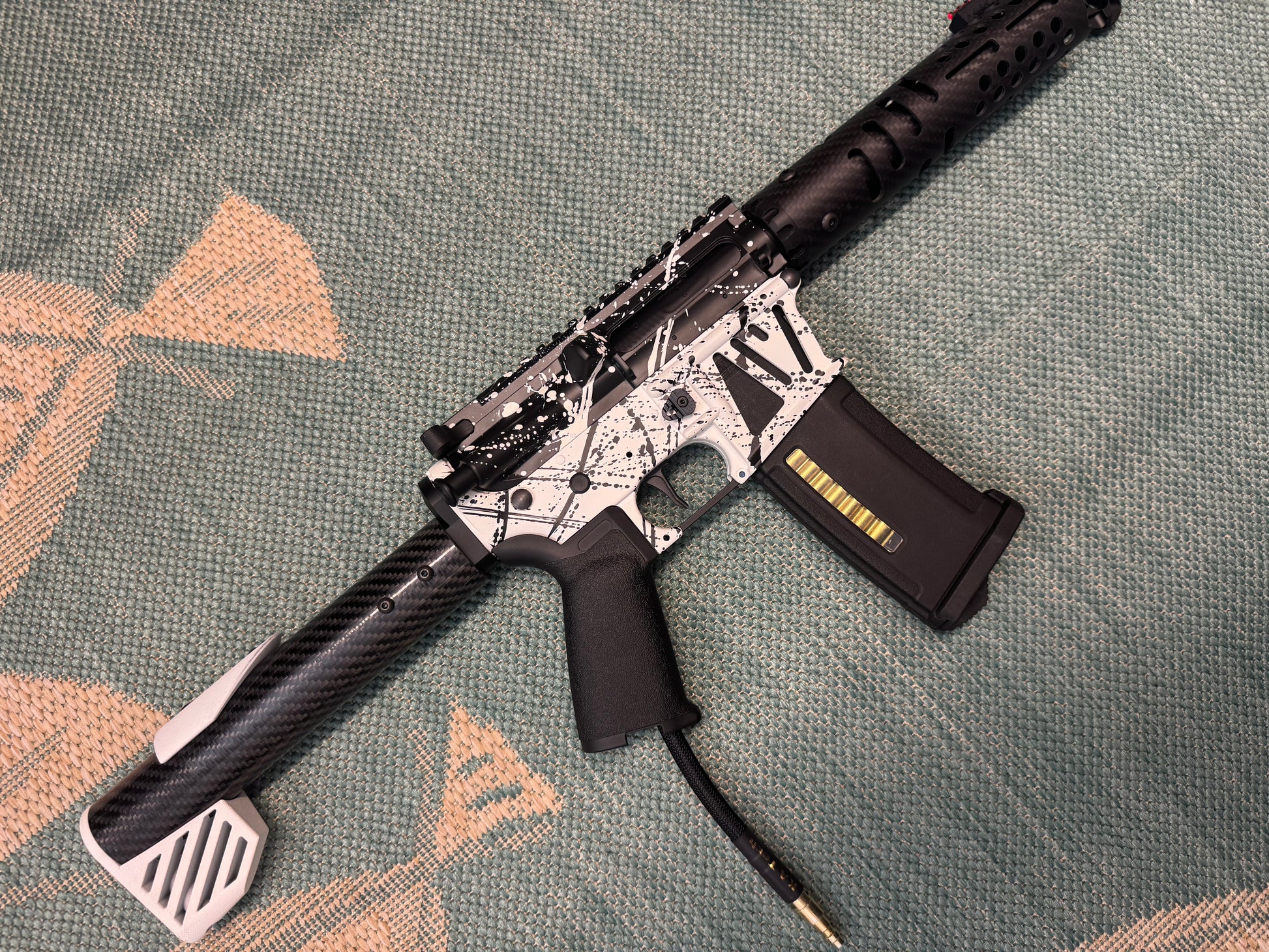 KA Tech MAC Polarstars F2 AR8 HPA M4 Carbon Type 4 Skeletonized Cerakote Splatter