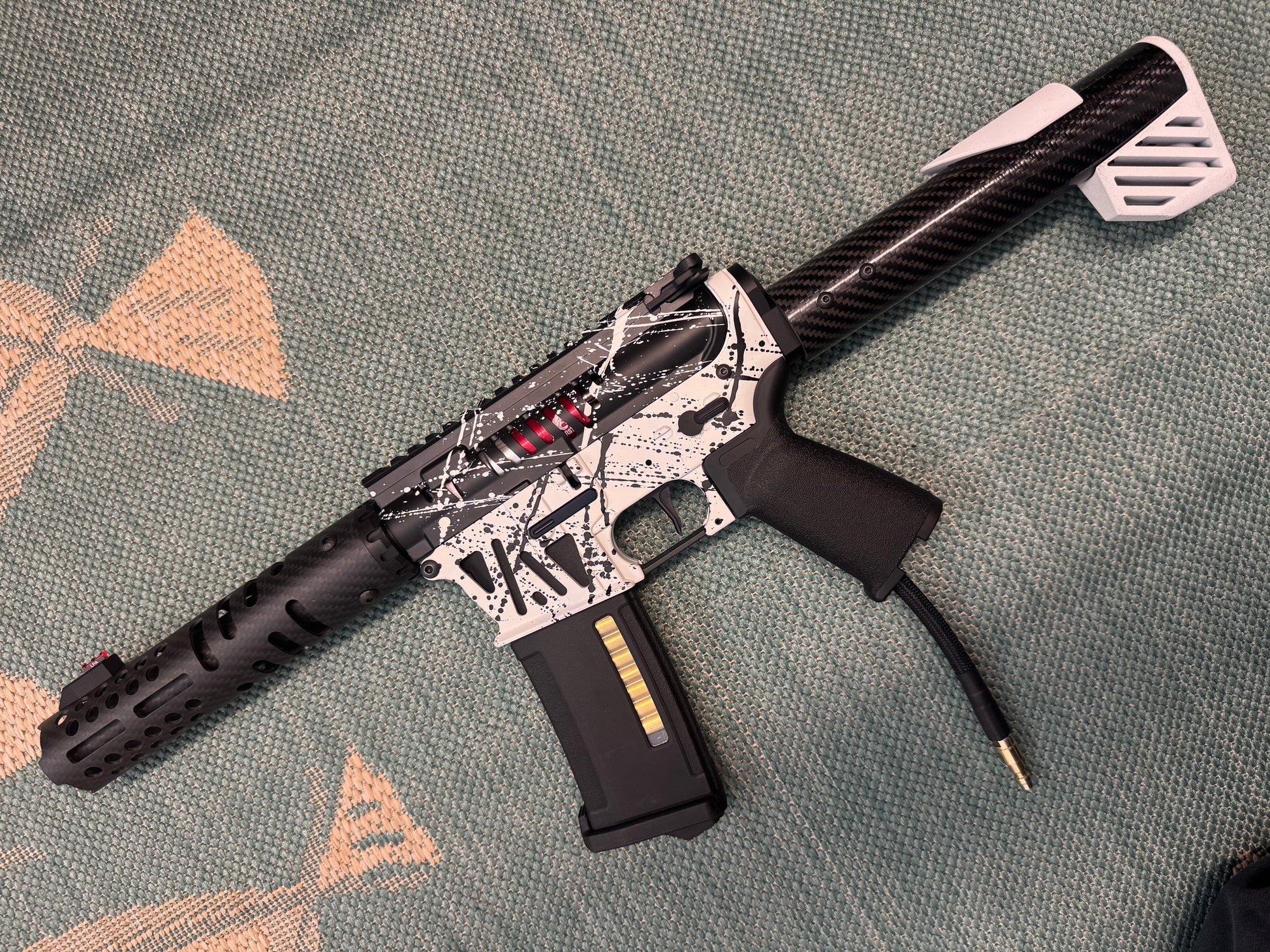 KA Tech MAC Polarstars F2 AR8 HPA M4 Carbon Type 4 Skeletonized Cerakote Splatter