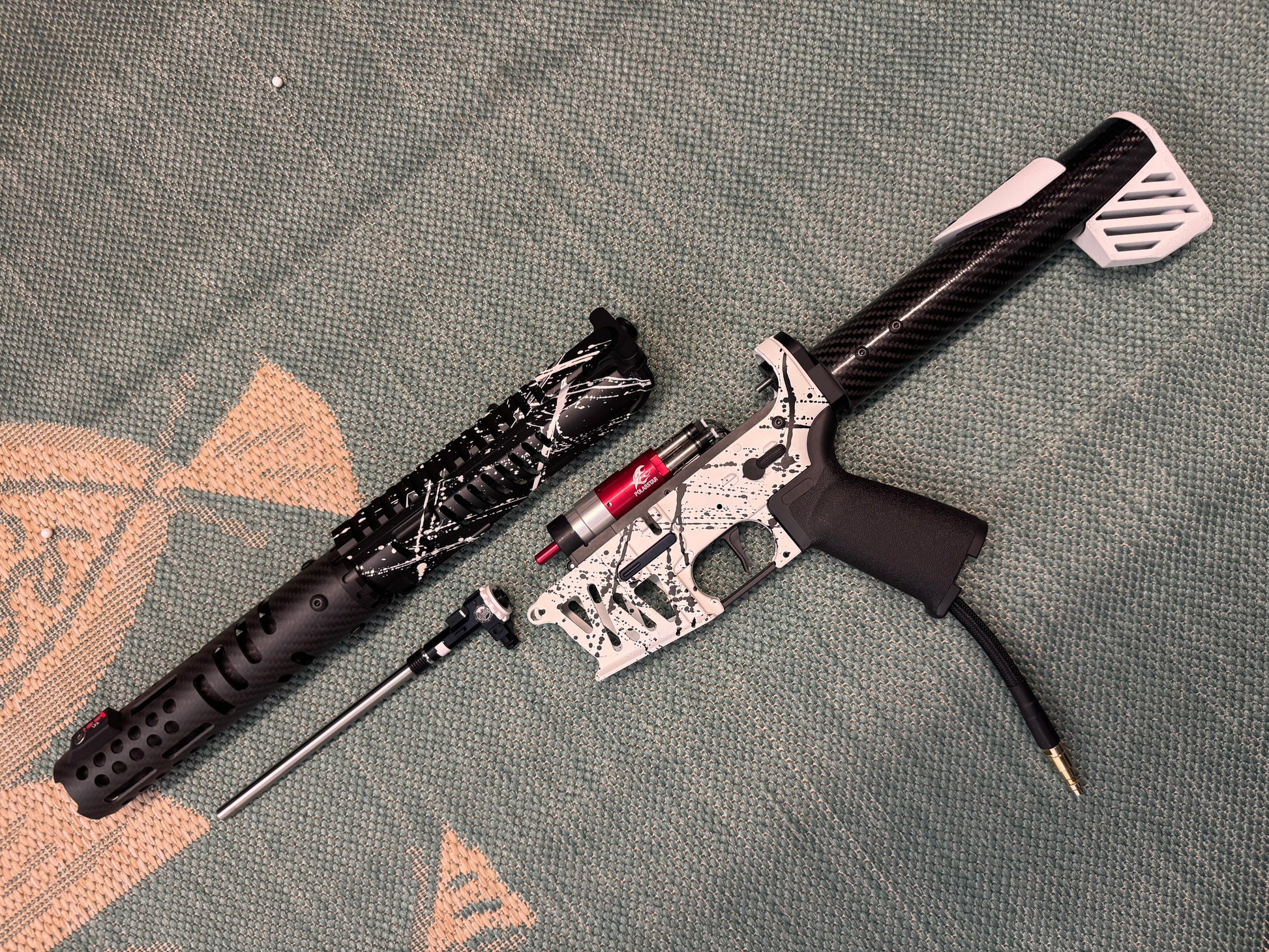 KA Tech MAC Polarstars F2 AR8 HPA M4 Carbon Type 4 Skeletonized Cerakote Splatter