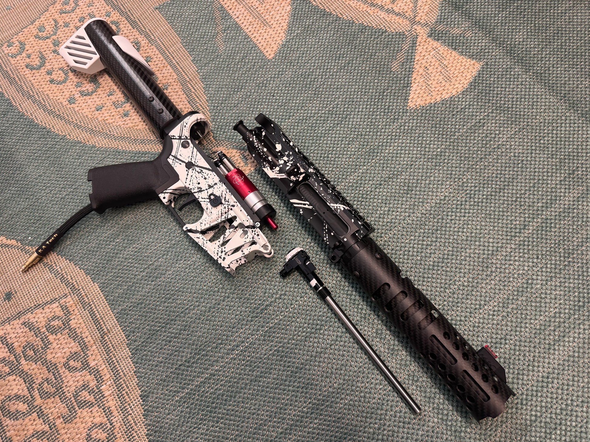 KA Tech MAC Polarstars F2 AR8 HPA M4 Carbon Type 4 Skeletonized Cerakote Splatter