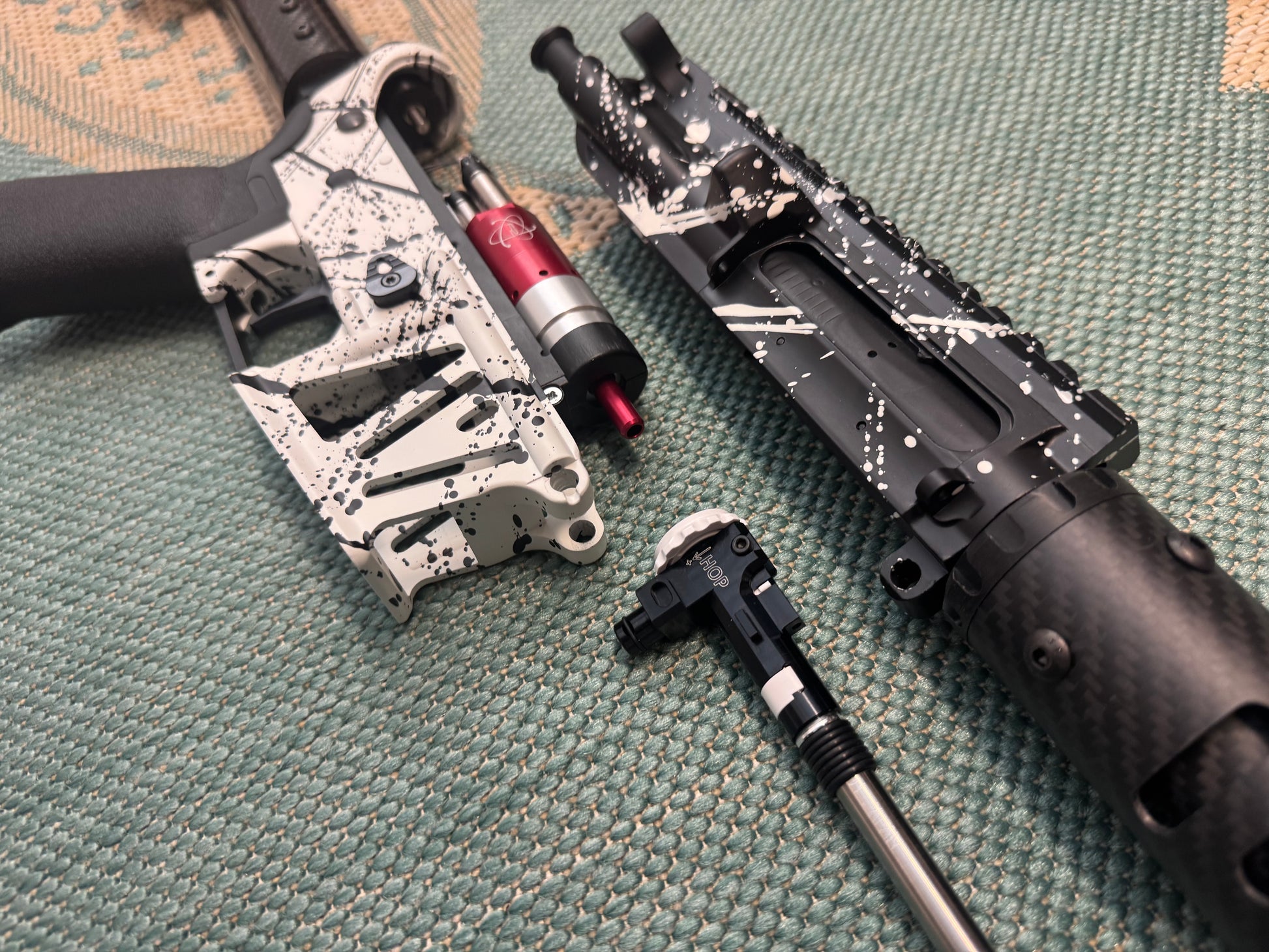 KA Tech MAC Polarstars F2 AR8 HPA M4 Carbon Type 4 Skeletonized Cerakote Splatter