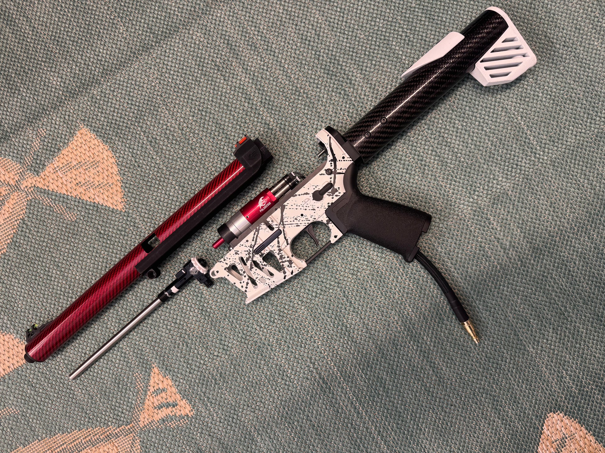 KA Tech MAC Polarstars F2 AR8 HPA M4 Carbon Type 4 Skeletonized Cerakote Splatter