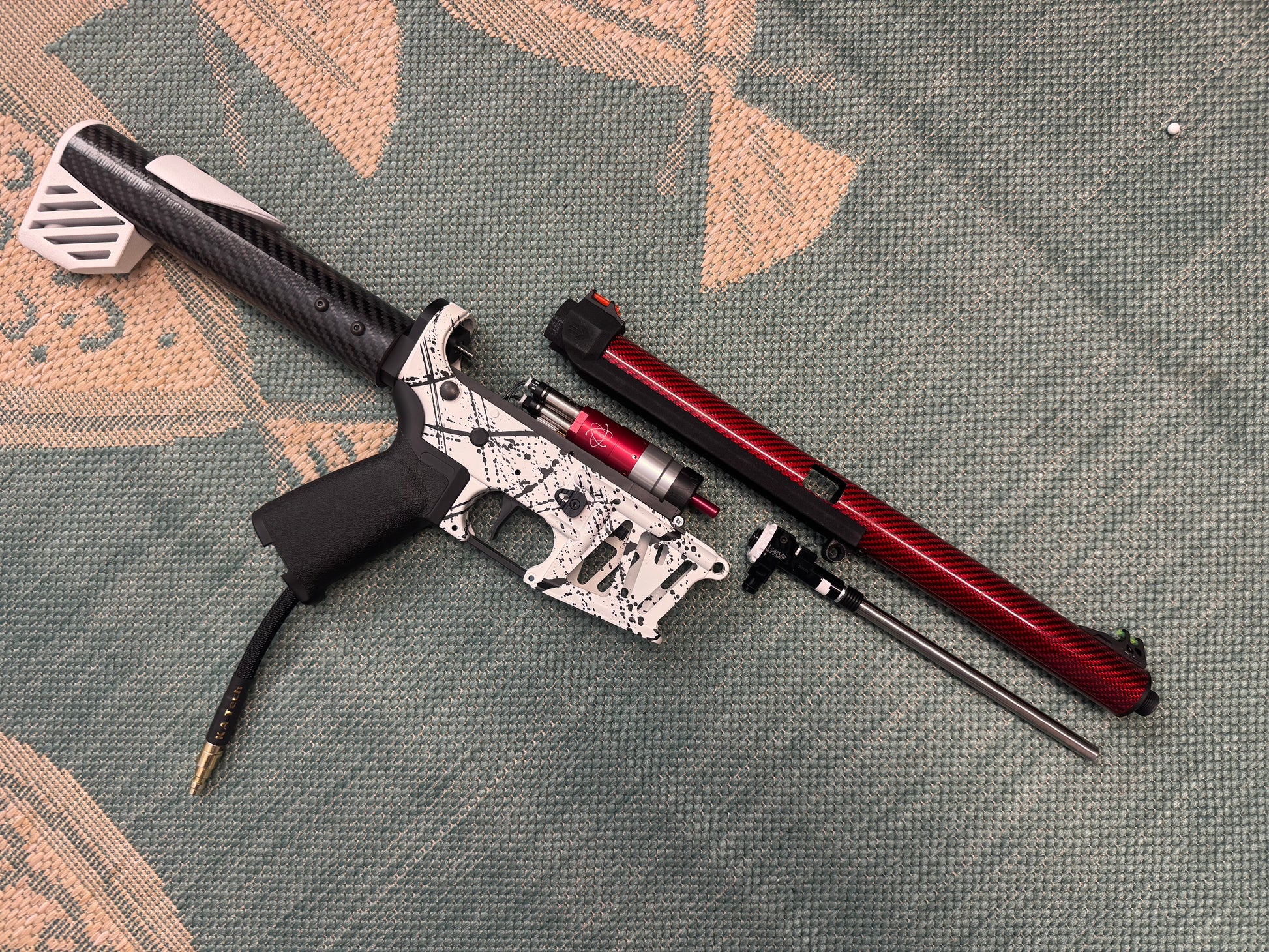 KA Tech MAC Polarstars F2 AR8 HPA M4 Carbon Type 4 Skeletonized Cerakote Splatter