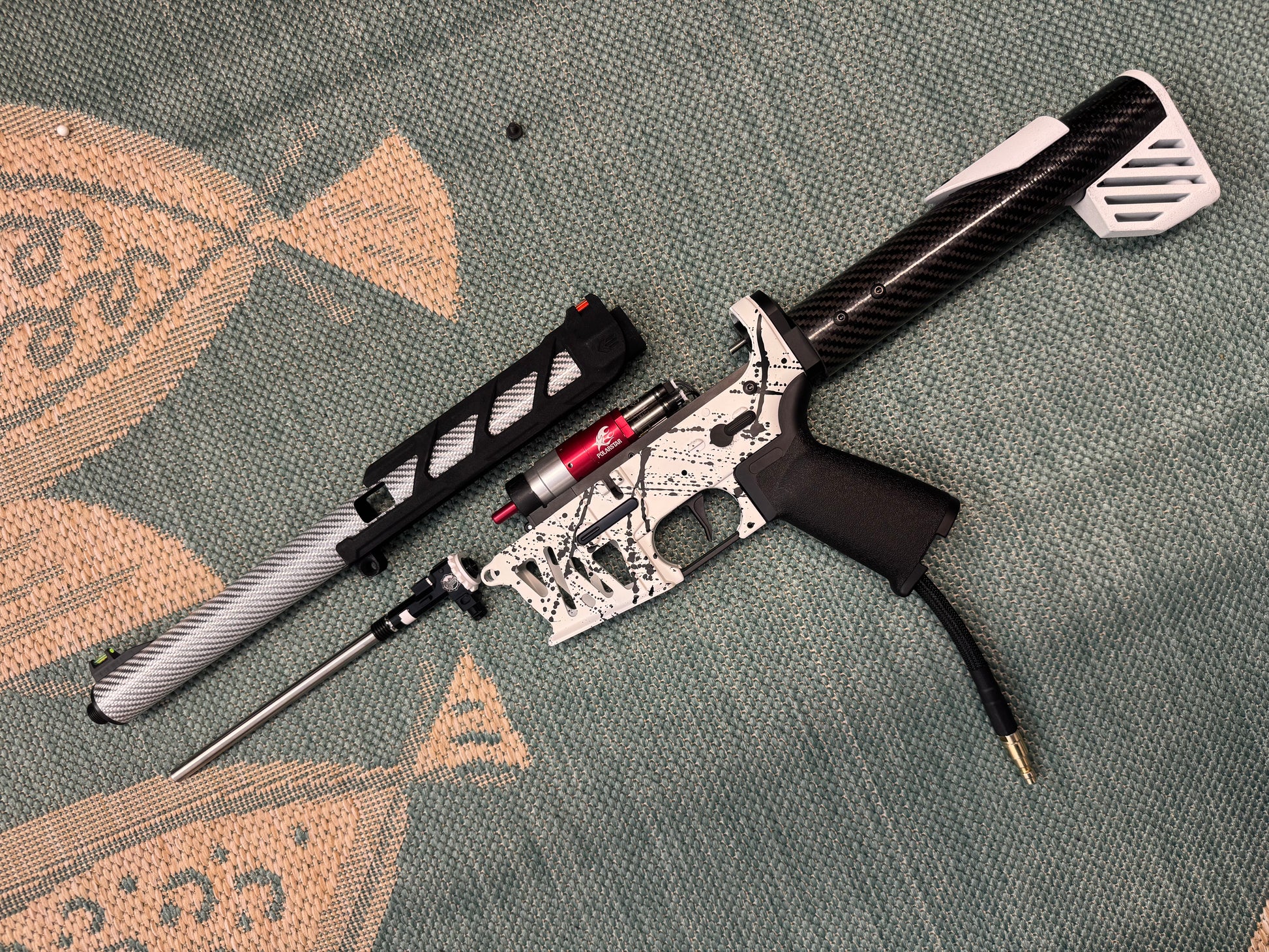 KA Tech MAC Polarstars F2 AR8 HPA M4 Carbon Type 4 Skeletonized Cerakote Splatter