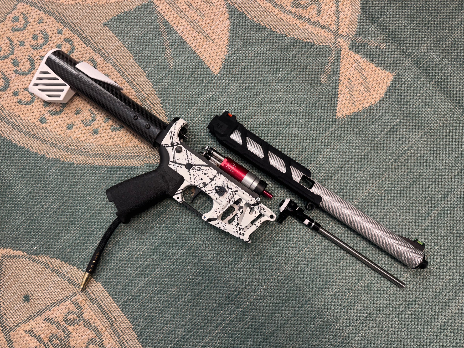 KA Tech MAC Polarstars F2 AR8 HPA M4 Carbon Type 4 Skeletonized Cerakote Splatter