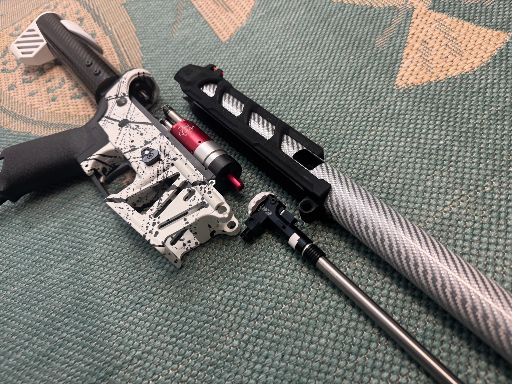 KA Tech MAC Polarstars F2 AR8 HPA M4 Carbon Type 4 Skeletonized Cerakote Splatter