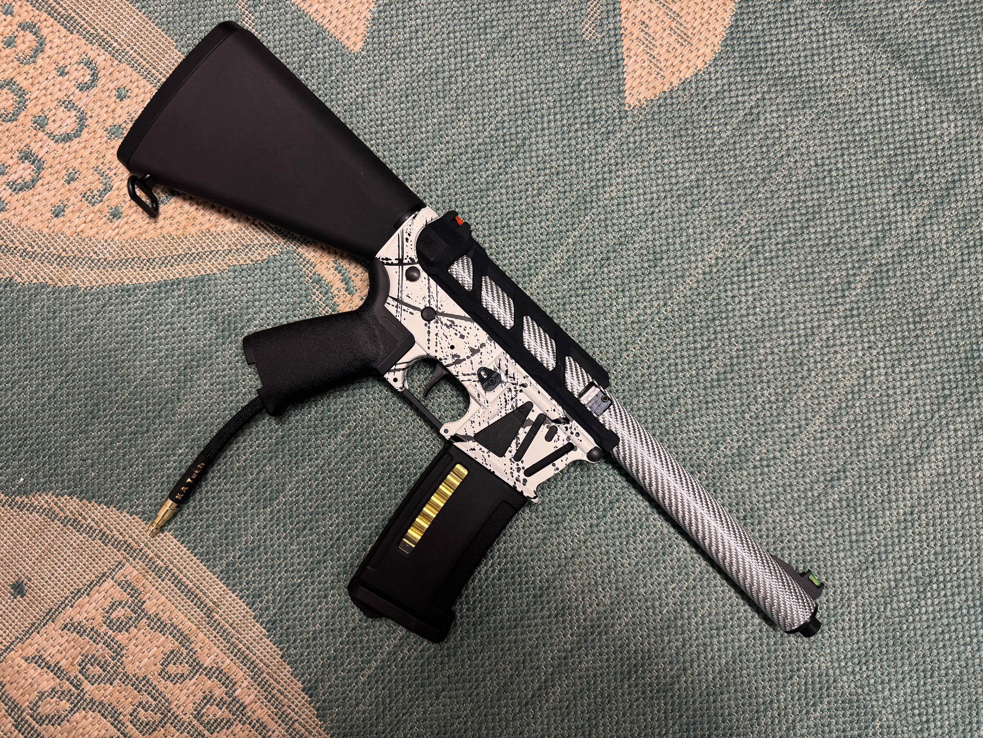 KA Tech MAC Airtac Polarstars F2 AR8 HPA M4 Stuby Type 4 Skeletonized Cerakote Splatter