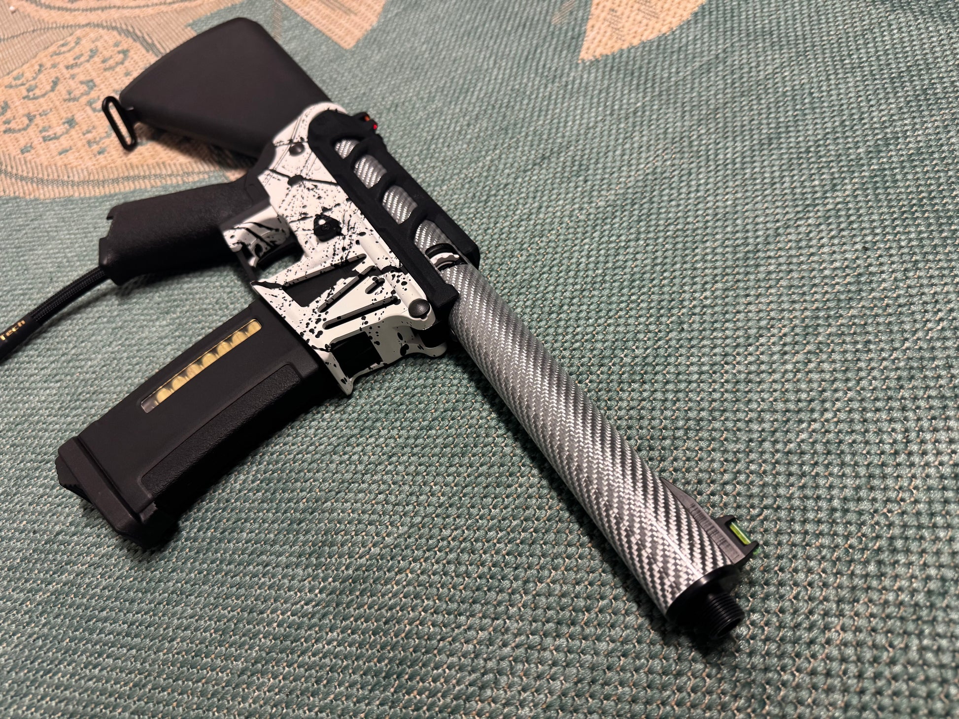 KA Tech MAC Airtac Polarstars F2 AR8 HPA M4 Stuby Type 4 Skeletonized Cerakote Splatter