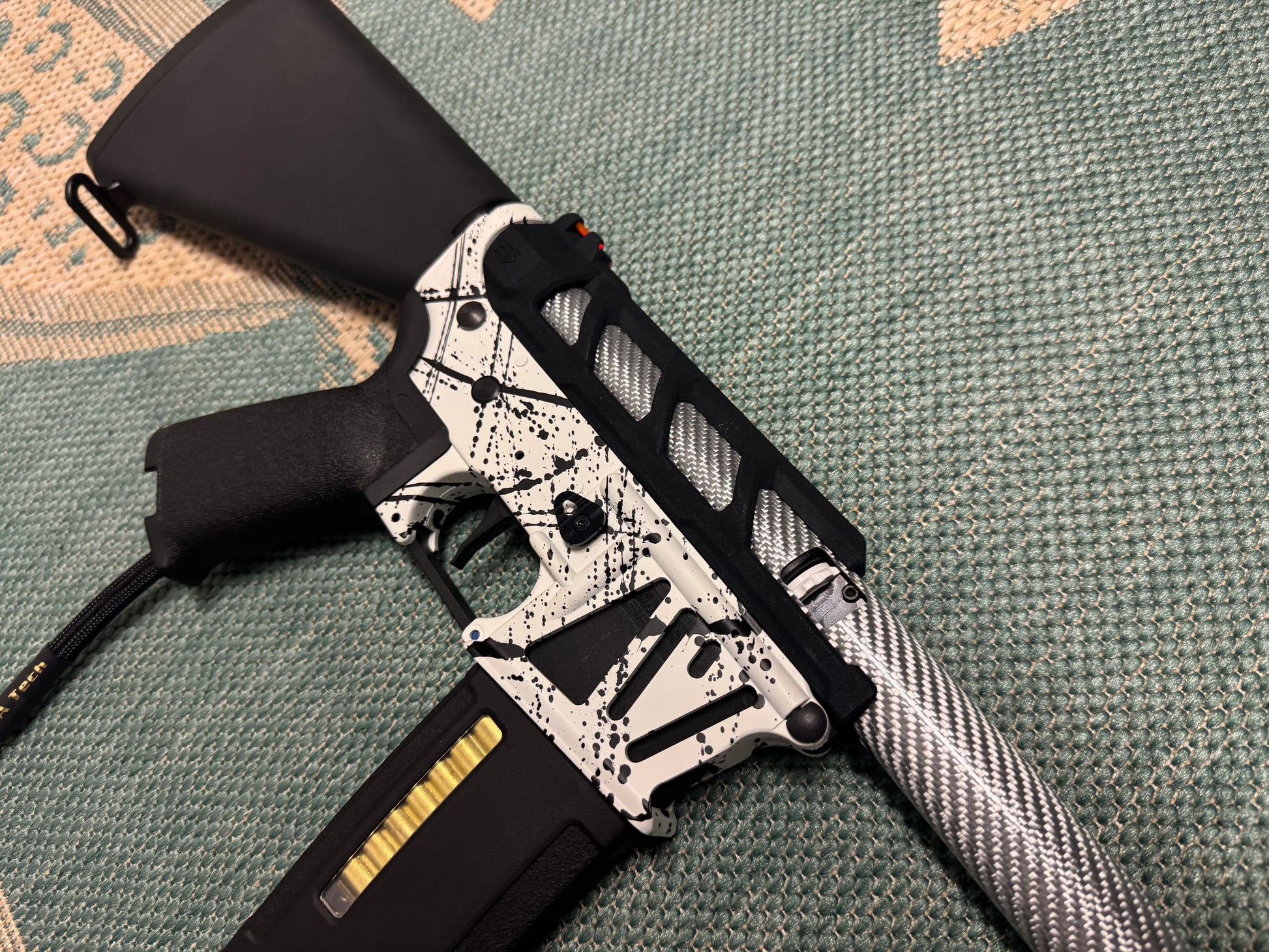 KA Tech MAC Airtac Polarstars F2 AR8 HPA M4 Stuby Type 4 Skeletonized Cerakote Splatter