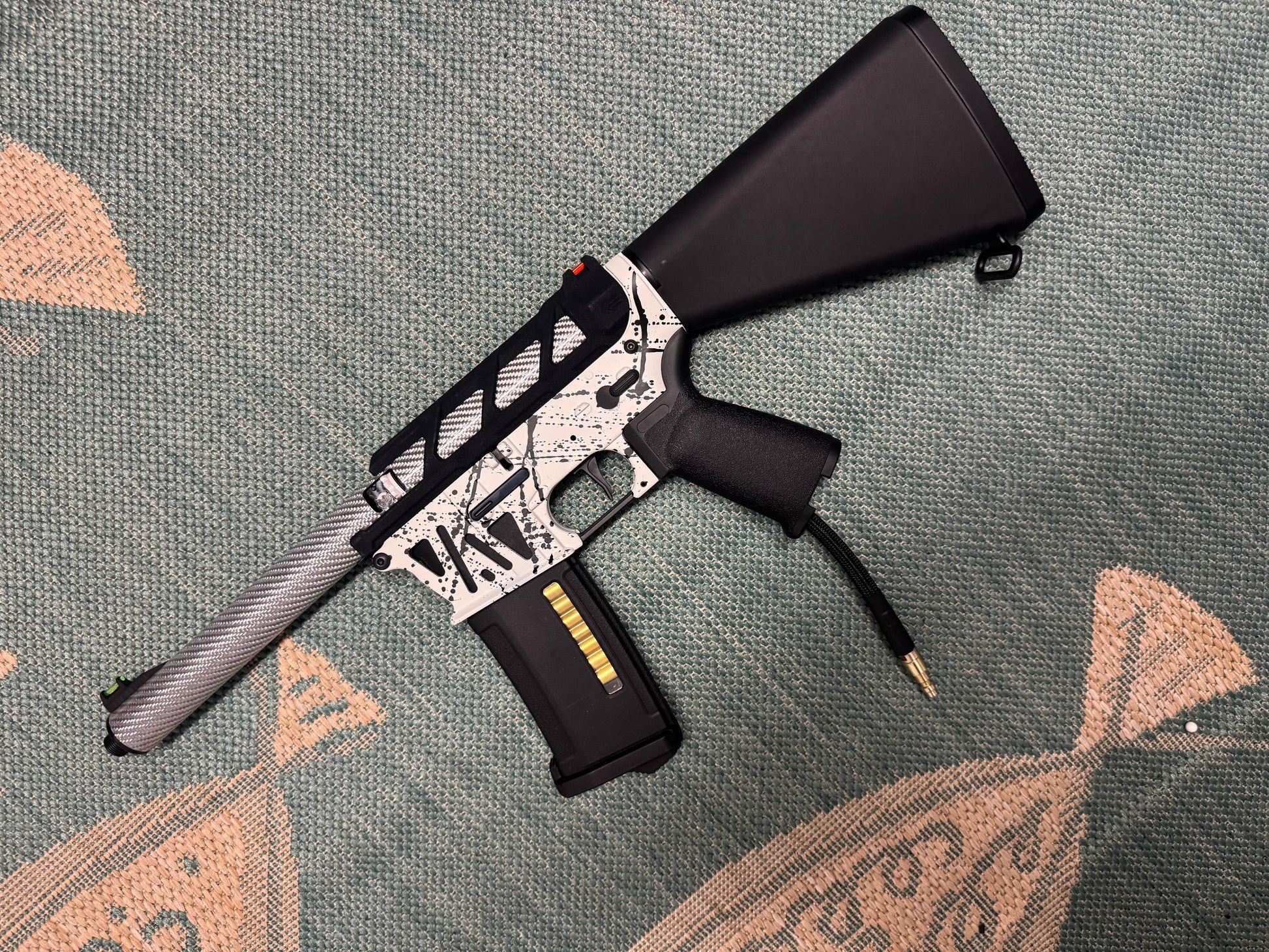 KA Tech MAC Airtac Polarstars F2 AR8 HPA M4 Stuby Type 4 Skeletonized Cerakote Splatter