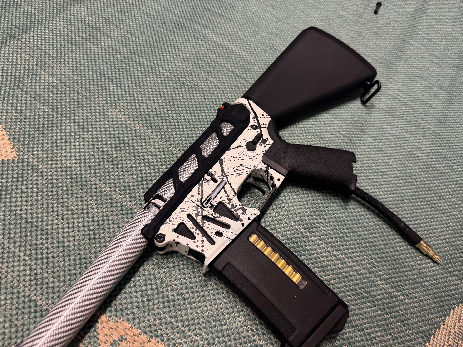 KA Tech MAC Airtac Polarstars F2 AR8 HPA M4 Stuby Type 4 Skeletonized Cerakote Splatter