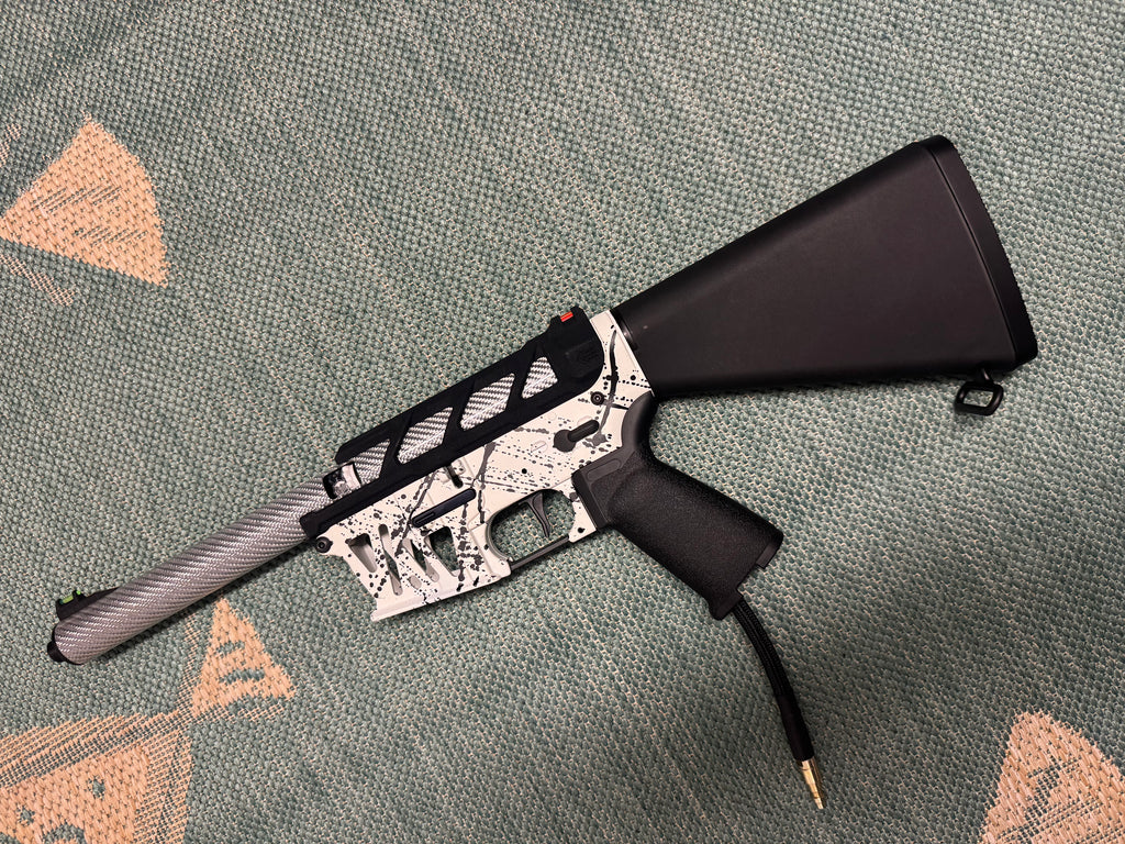 KA Tech MAC Airtac Polarstars F2 AR8 HPA M4 Stuby Type 4 Skeletonized Cerakote Splatter