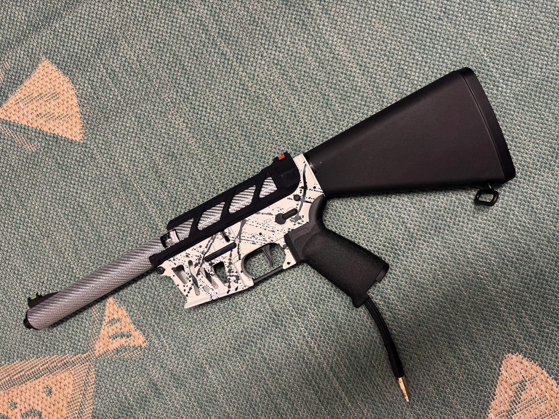 KA Tech MAC Airtac Polarstars F2 AR8 HPA M4 Stuby Type 4 Skeletonized Cerakote Splatter
