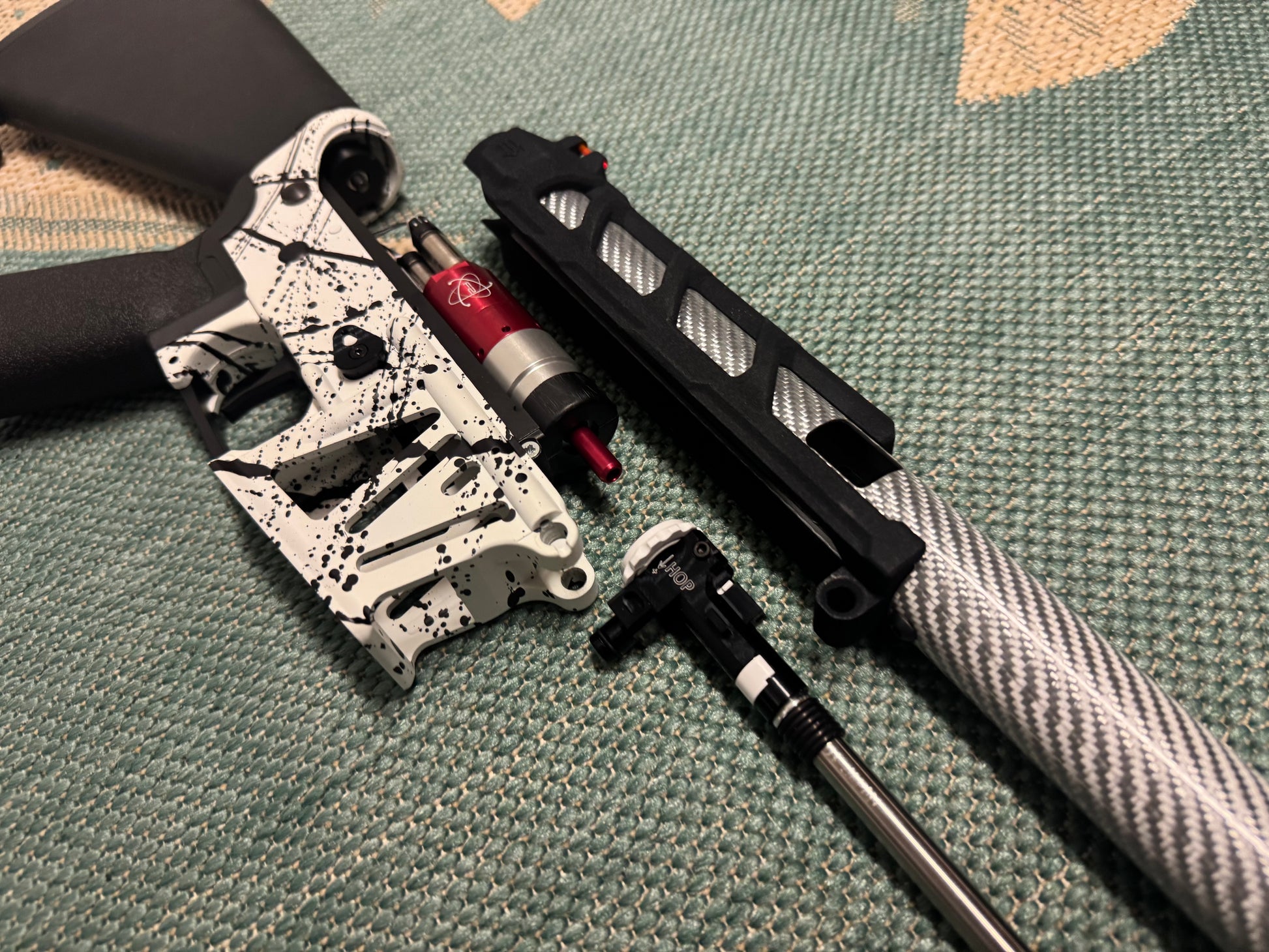 KA Tech MAC Airtac Polarstars F2 AR8 HPA M4 Stuby Type 4 Skeletonized Cerakote Splatter