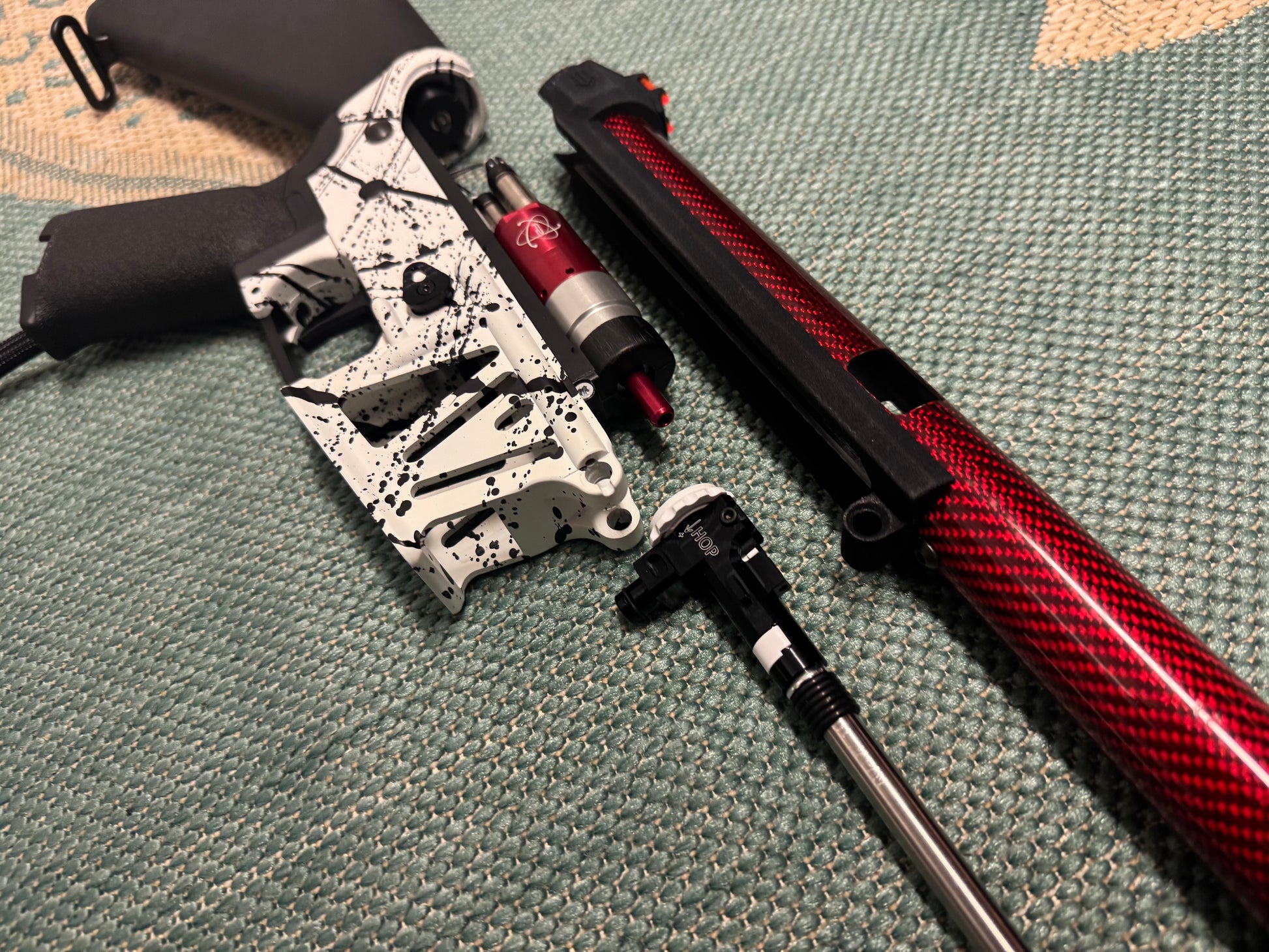 KA Tech MAC Airtac Polarstars F2 AR8 HPA M4 Stuby Type 4 Skeletonized Cerakote Splatter