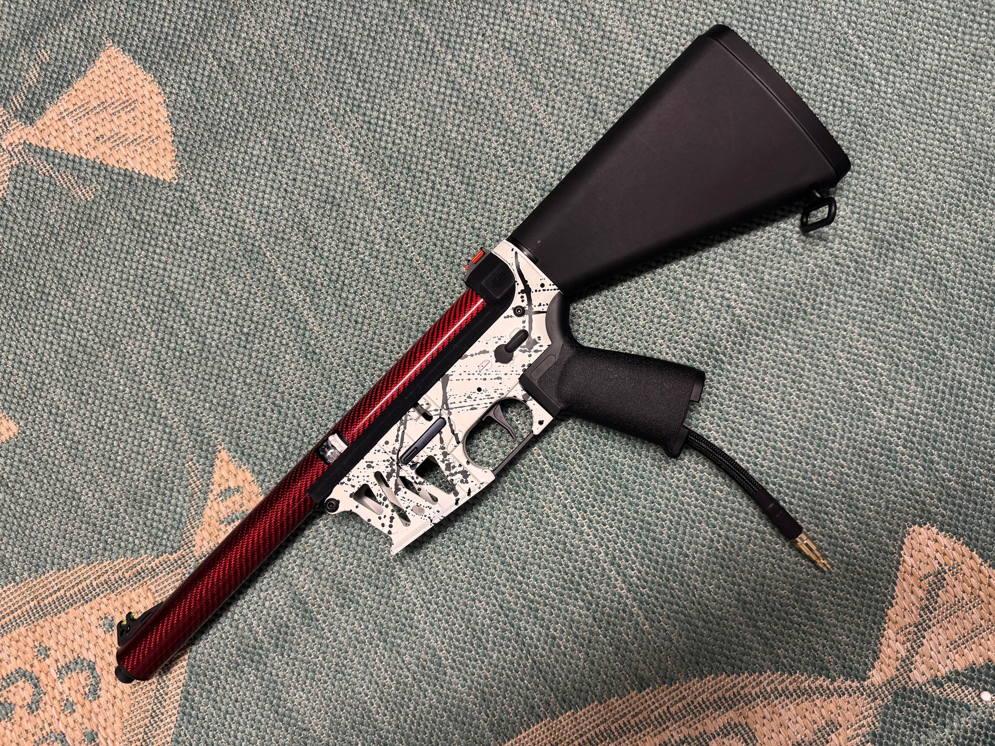 KA Tech MAC Airtac Polarstars F2 AR8 HPA M4 Stuby Type 4 Skeletonized Cerakote Splatter