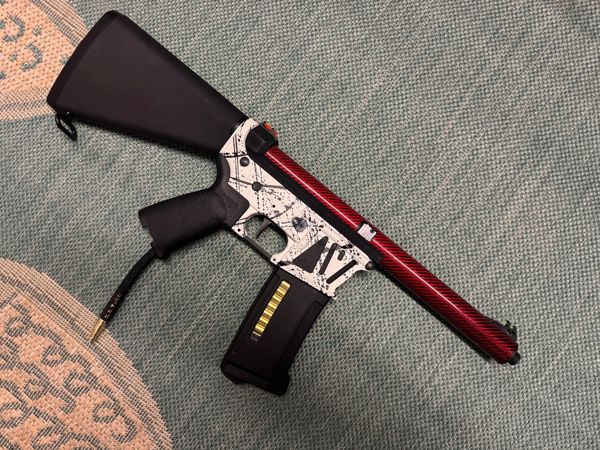 KA Tech MAC Airtac Polarstars F2 AR8 HPA M4 Stuby Type 4 Skeletonized Cerakote Splatter