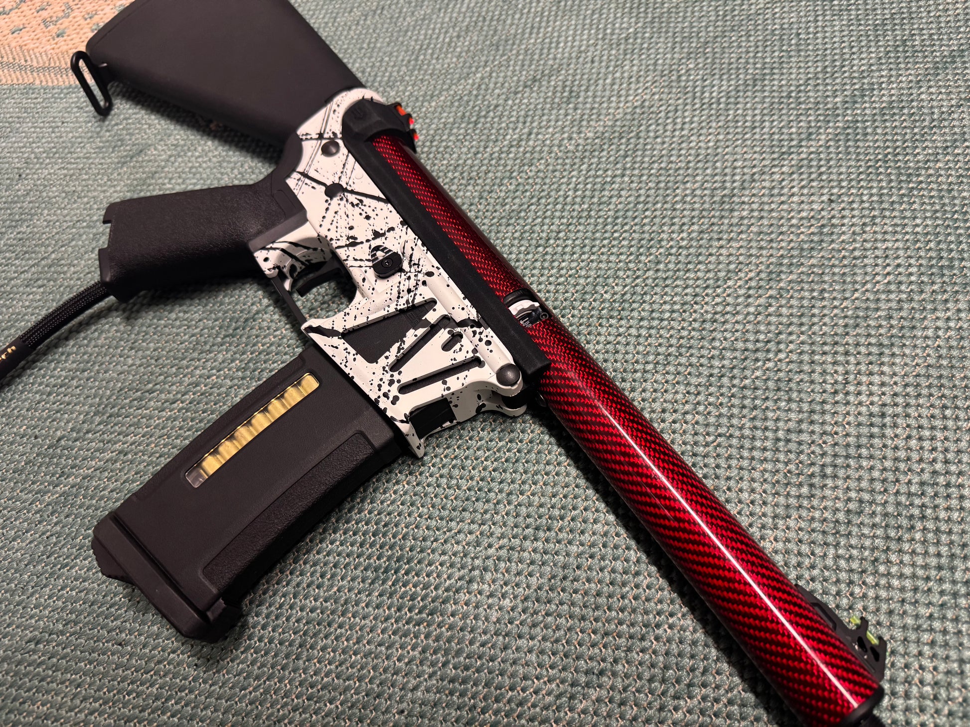 KA Tech MAC Airtac Polarstars F2 AR8 HPA M4 Stuby Type 4 Skeletonized Cerakote Splatter