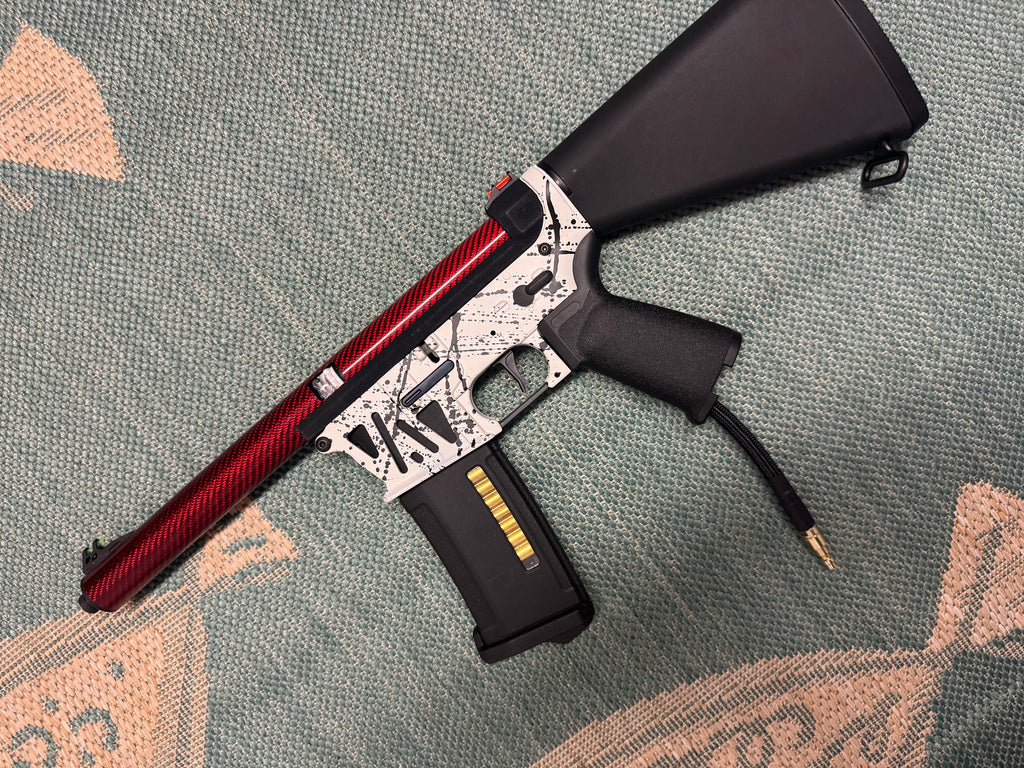 KA Tech MAC Airtac Polarstars F2 AR8 HPA M4 Stuby Type 4 Skeletonized Cerakote Splatter