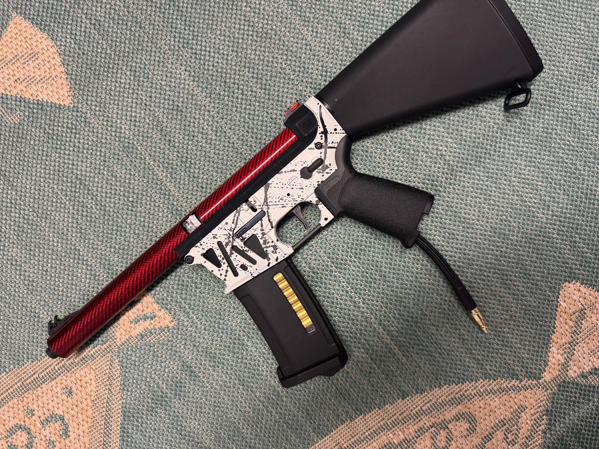 KA Tech MAC Airtac Polarstars F2 AR8 HPA M4 Stuby Type 4 Skeletonized Cerakote Splatter