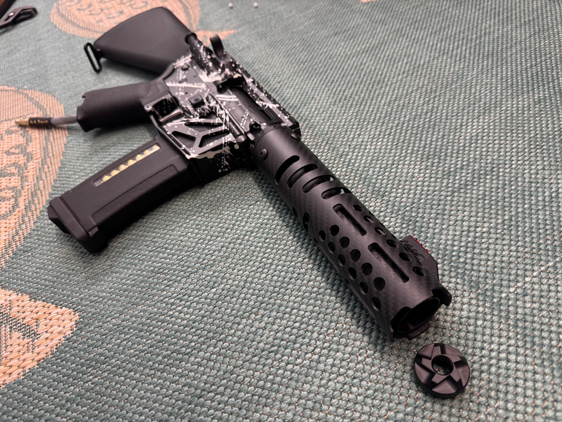 KA Tech MAC Airtac Polarstars F2 AR8 HPA M4 Stuby Type 1 Skeletonized Cerakote Splatter