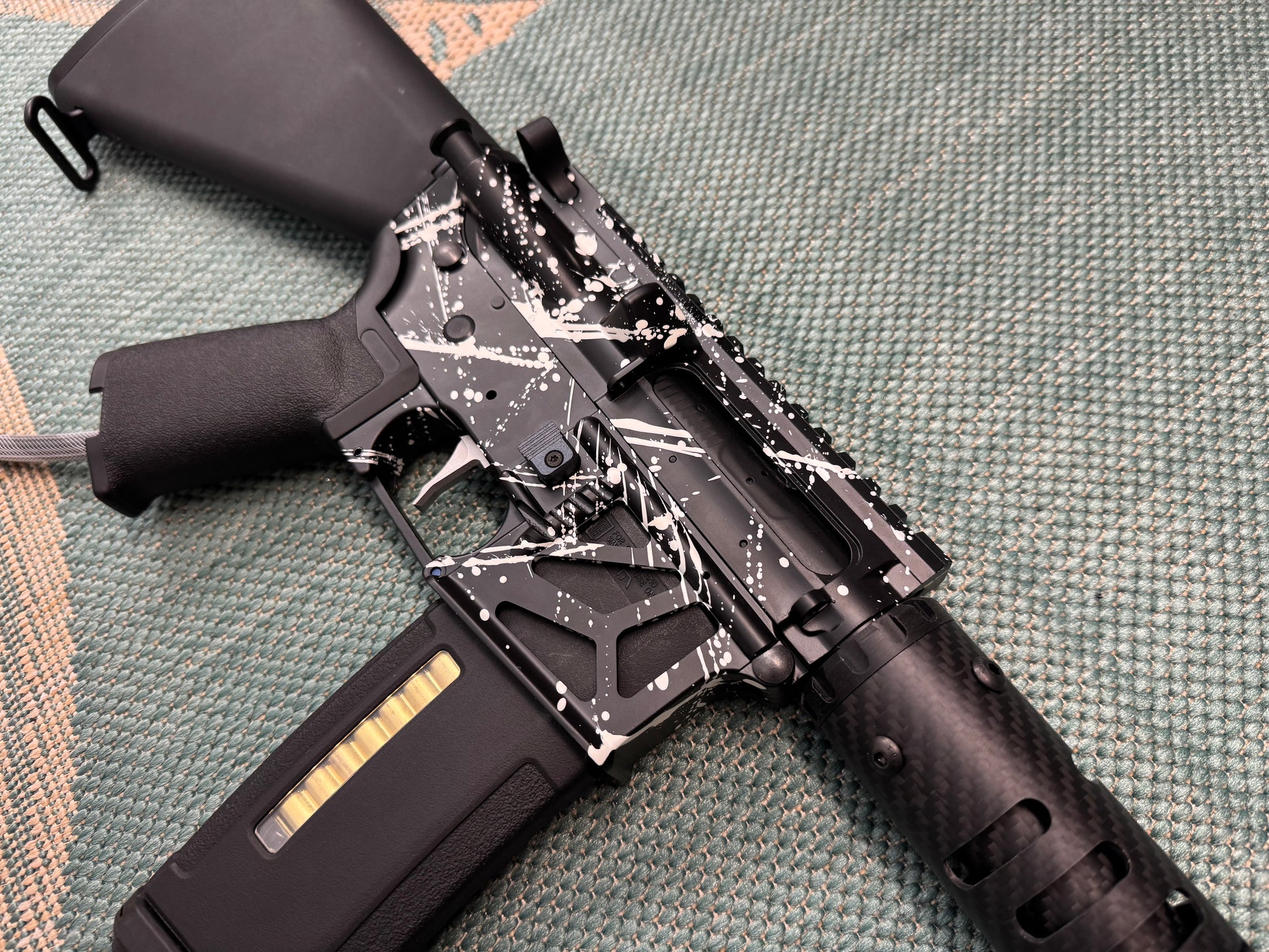 KA Tech MAC Airtac Polarstars F2 AR8 HPA M4 Stuby Type 1 Skeletonized Cerakote Splatter