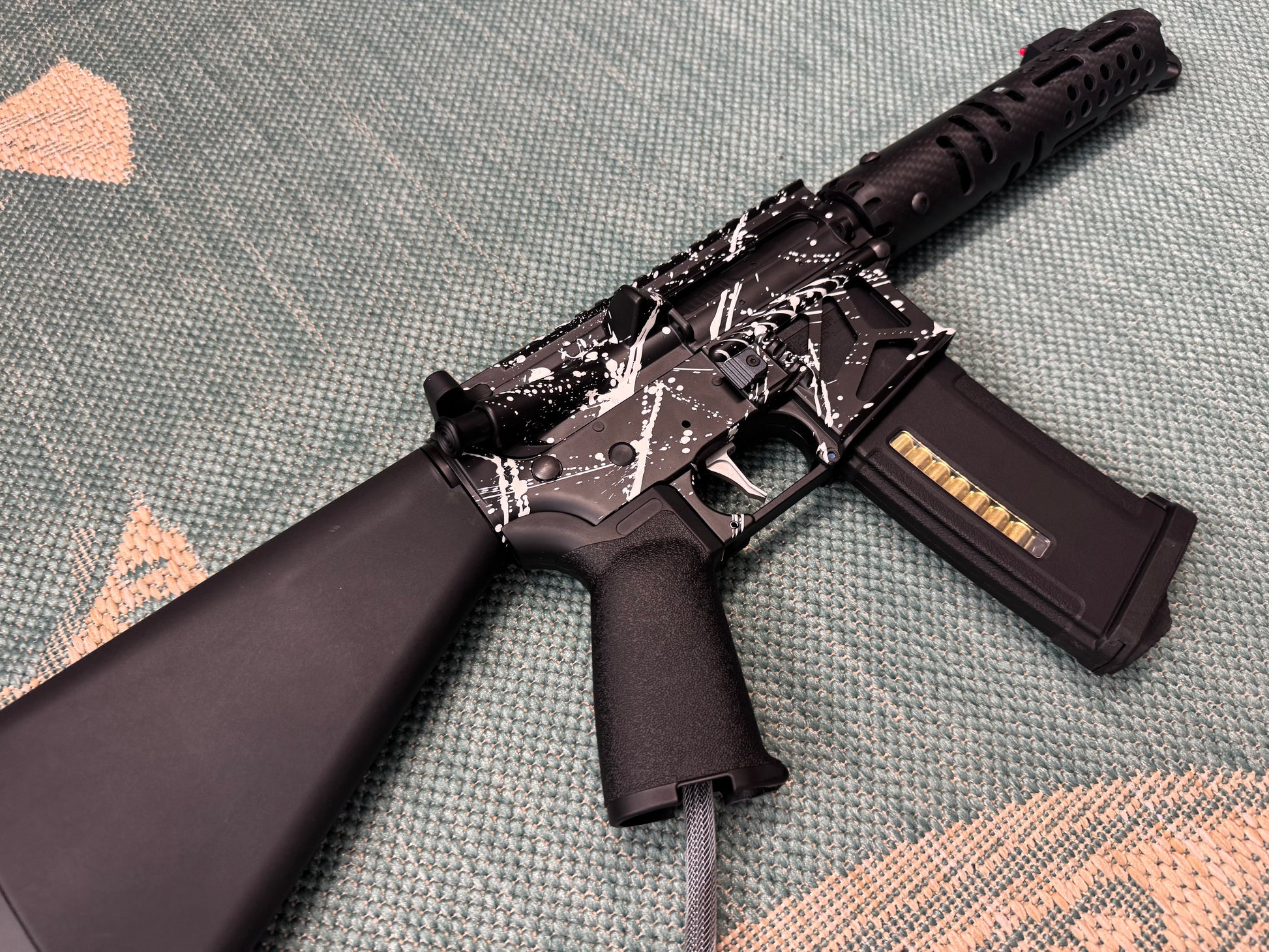 KA Tech MAC Airtac Polarstars F2 AR8 HPA M4 Stuby Type 1 Skeletonized Cerakote Splatter