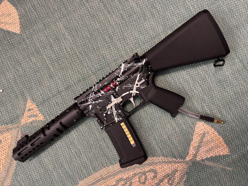 KA Tech MAC Airtac Polarstars F2 AR8 HPA M4 Stuby Type 1 Skeletonized Cerakote Splatter
