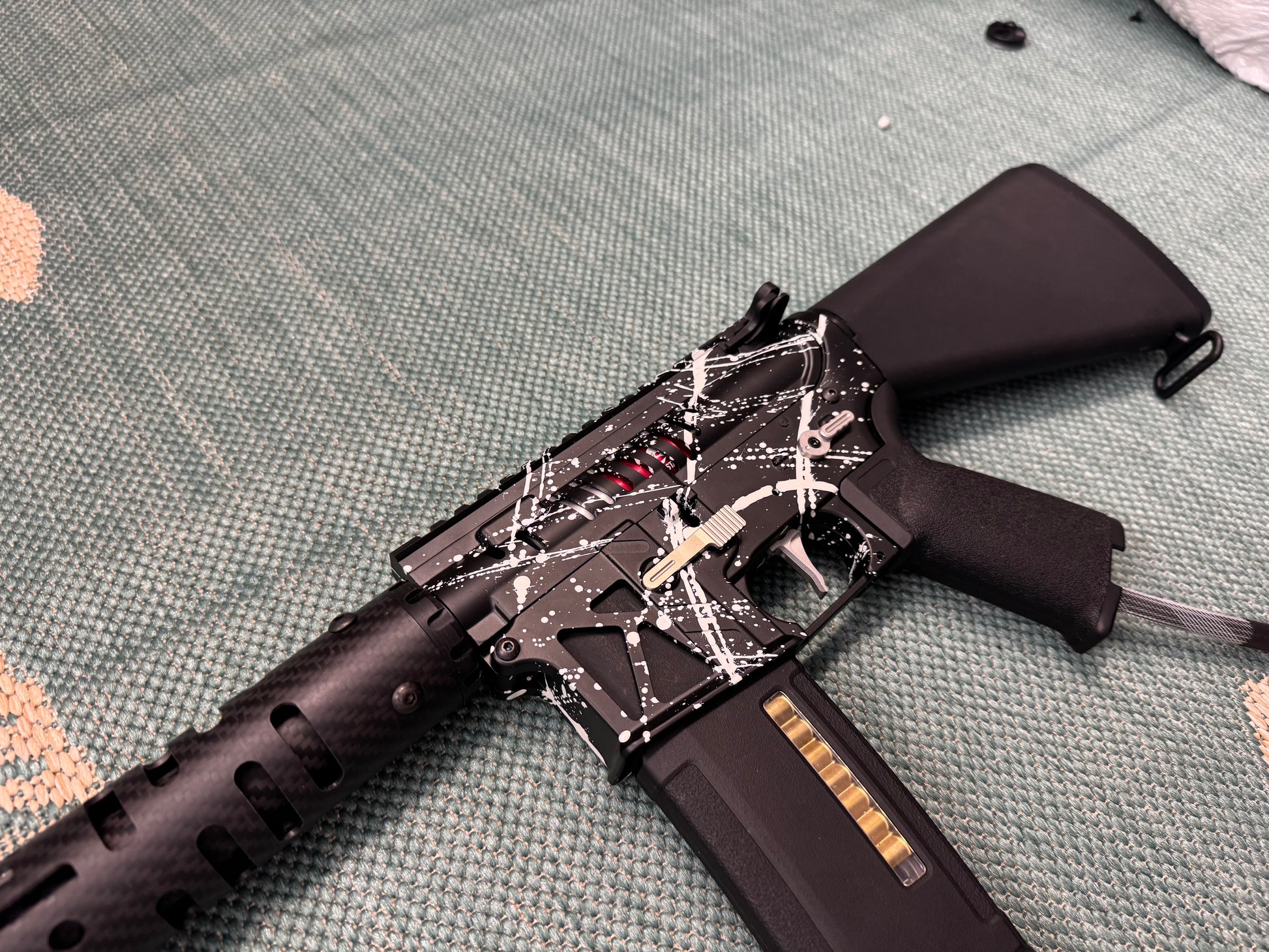 KA Tech MAC Airtac Polarstars F2 AR8 HPA M4 Stuby Type 1 Skeletonized Cerakote Splatter