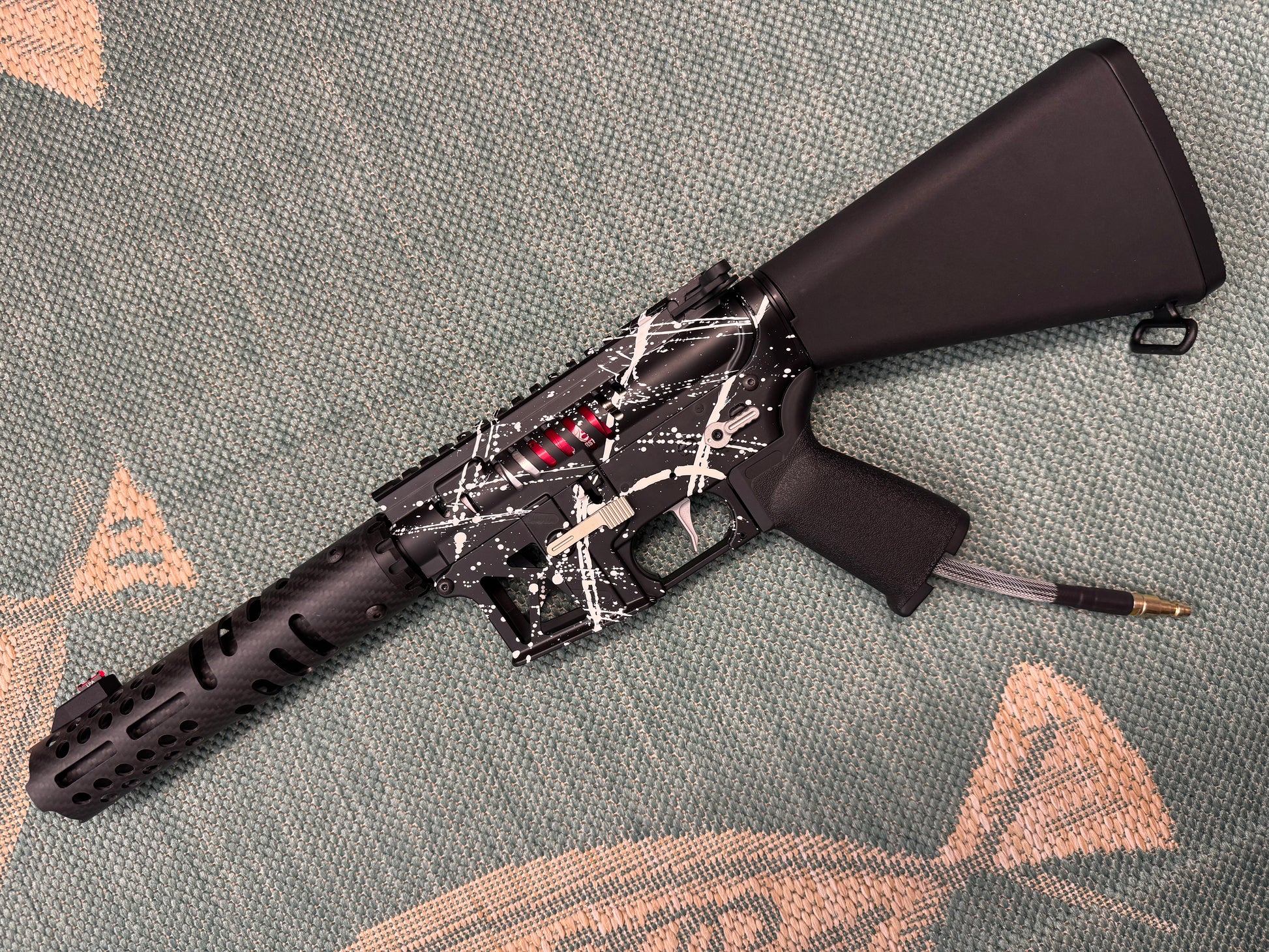 KA Tech MAC Airtac Polarstars F2 AR8 HPA M4 Stuby Type 1 Skeletonized Cerakote Splatter