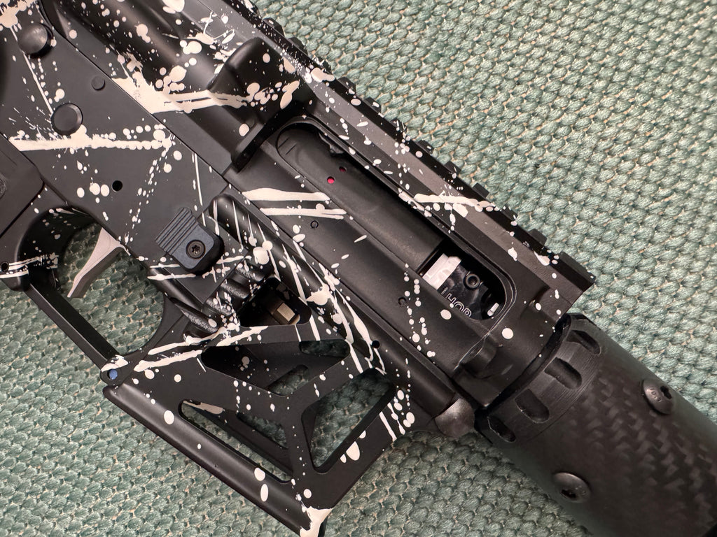 KA Tech MAC Airtac Polarstars F2 AR8 HPA M4 Stuby Type 1 Skeletonized Cerakote Splatter