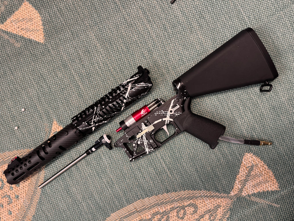 KA Tech MAC Airtac Polarstars F2 AR8 HPA M4 Stuby Type 1 Skeletonized Cerakote Splatter