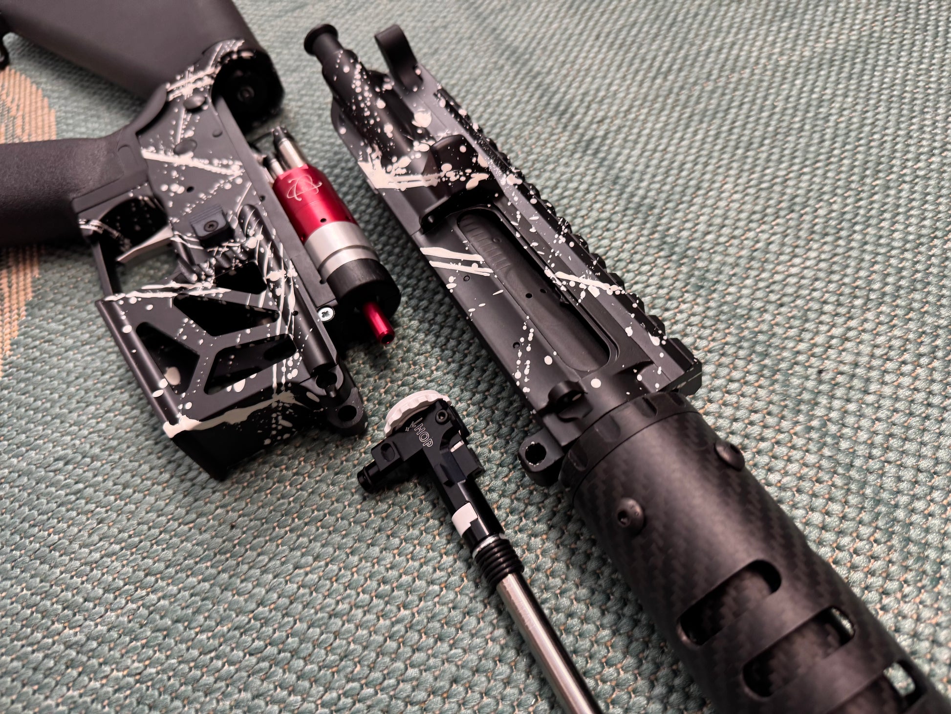 KA Tech MAC Airtac Polarstars F2 AR8 HPA M4 Stuby Type 1 Skeletonized Cerakote Splatter