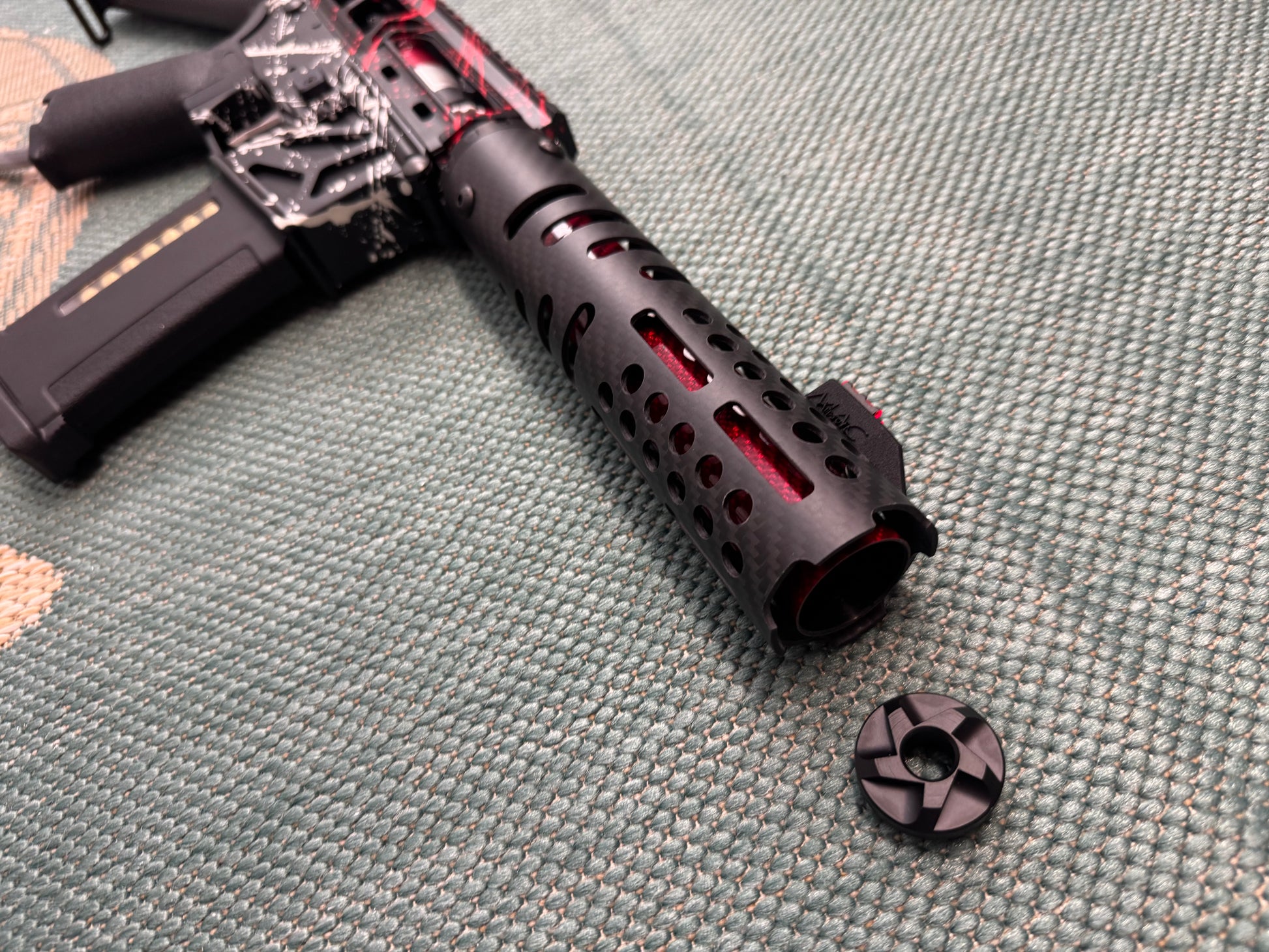 KA Tech MAC Airtac Polarstars F2 AR8 HPA M4 Stuby Type 1 Skeletonized Cerakote Splatter