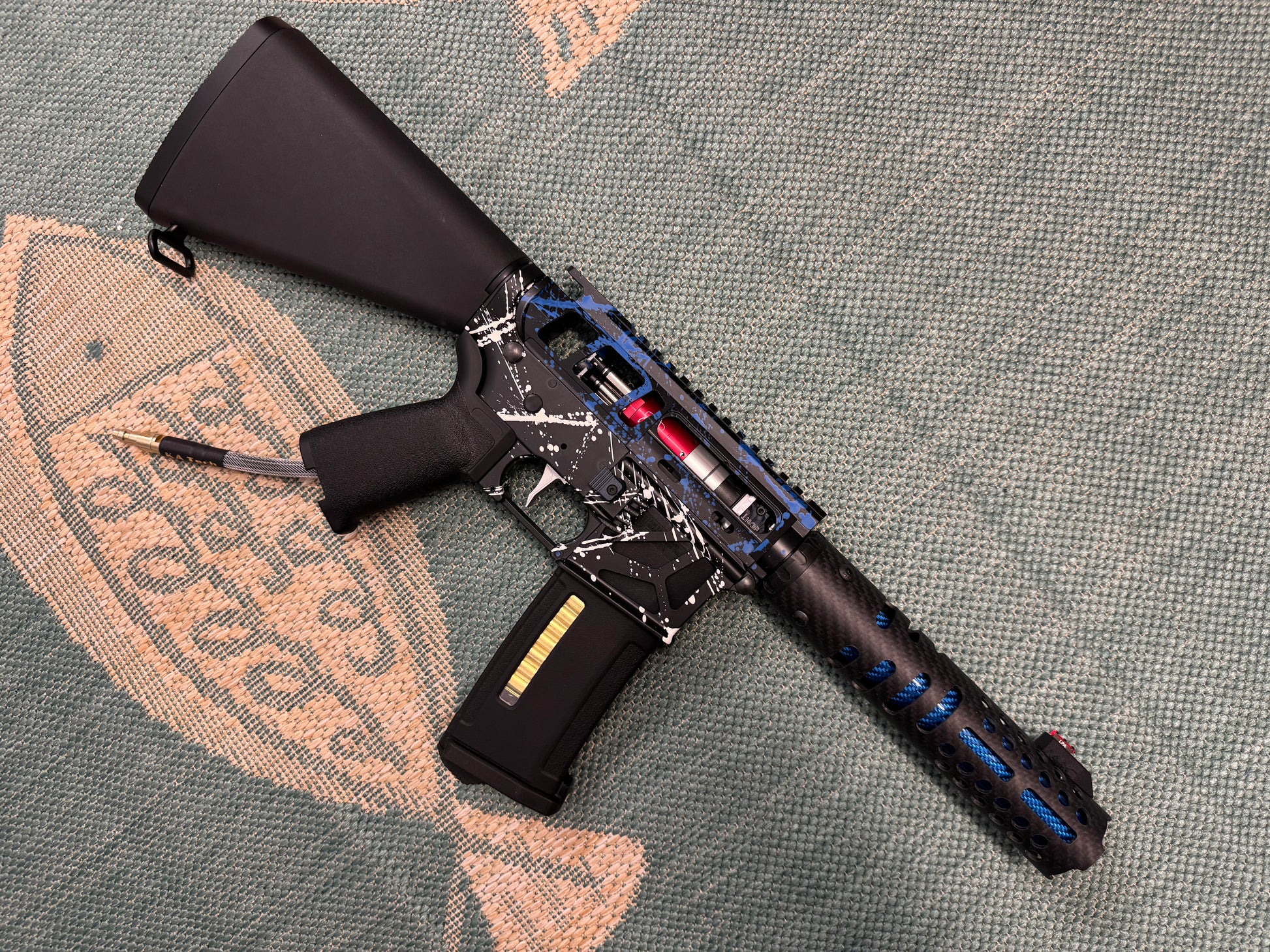 KA Tech MAC Airtac Polarstars F2 AR8 HPA M4 Stuby Type 1 Skeletonized Cerakote Splatter