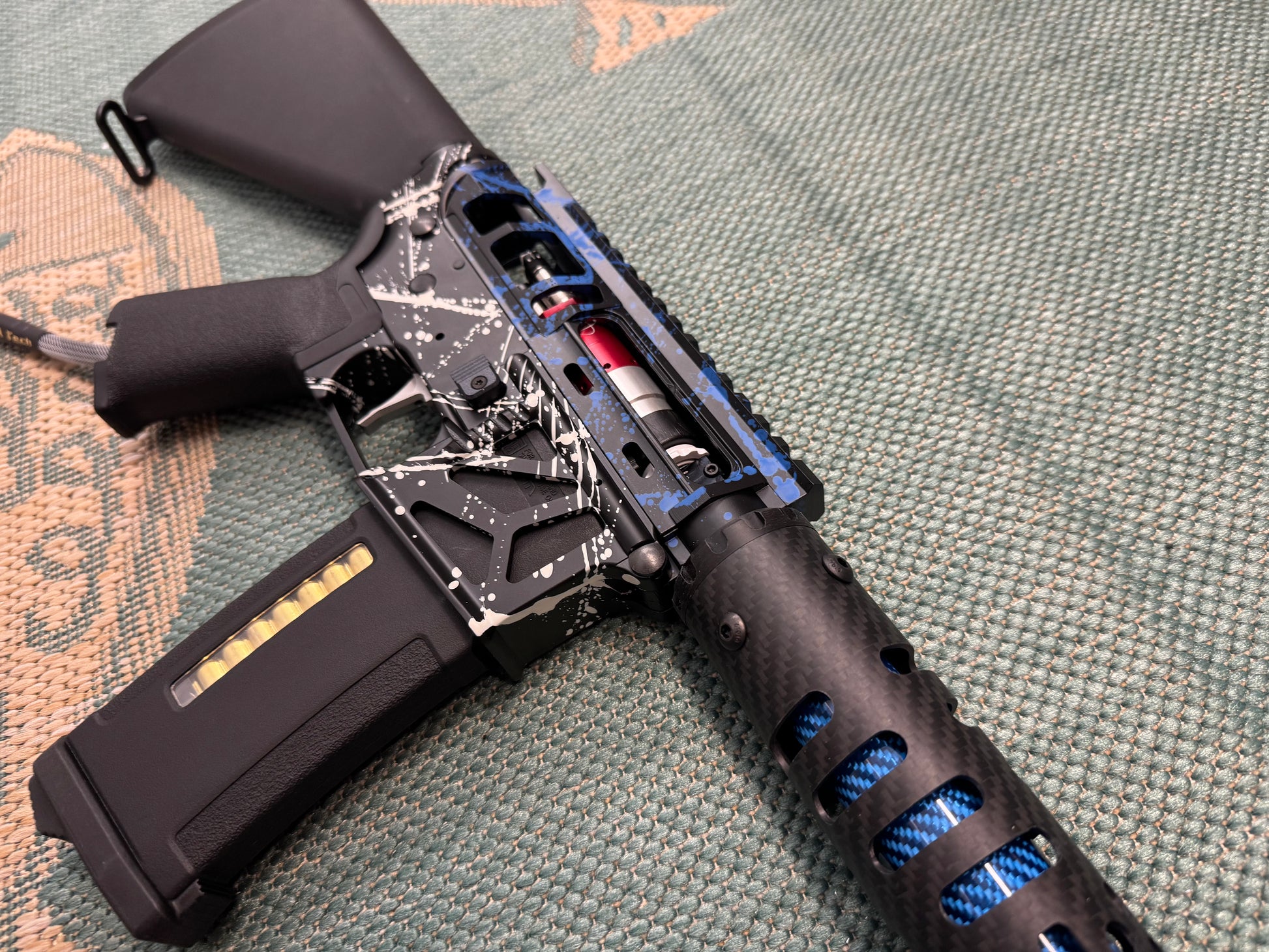 KA Tech MAC Airtac Polarstars F2 AR8 HPA M4 Stuby Type 1 Skeletonized Cerakote Splatter