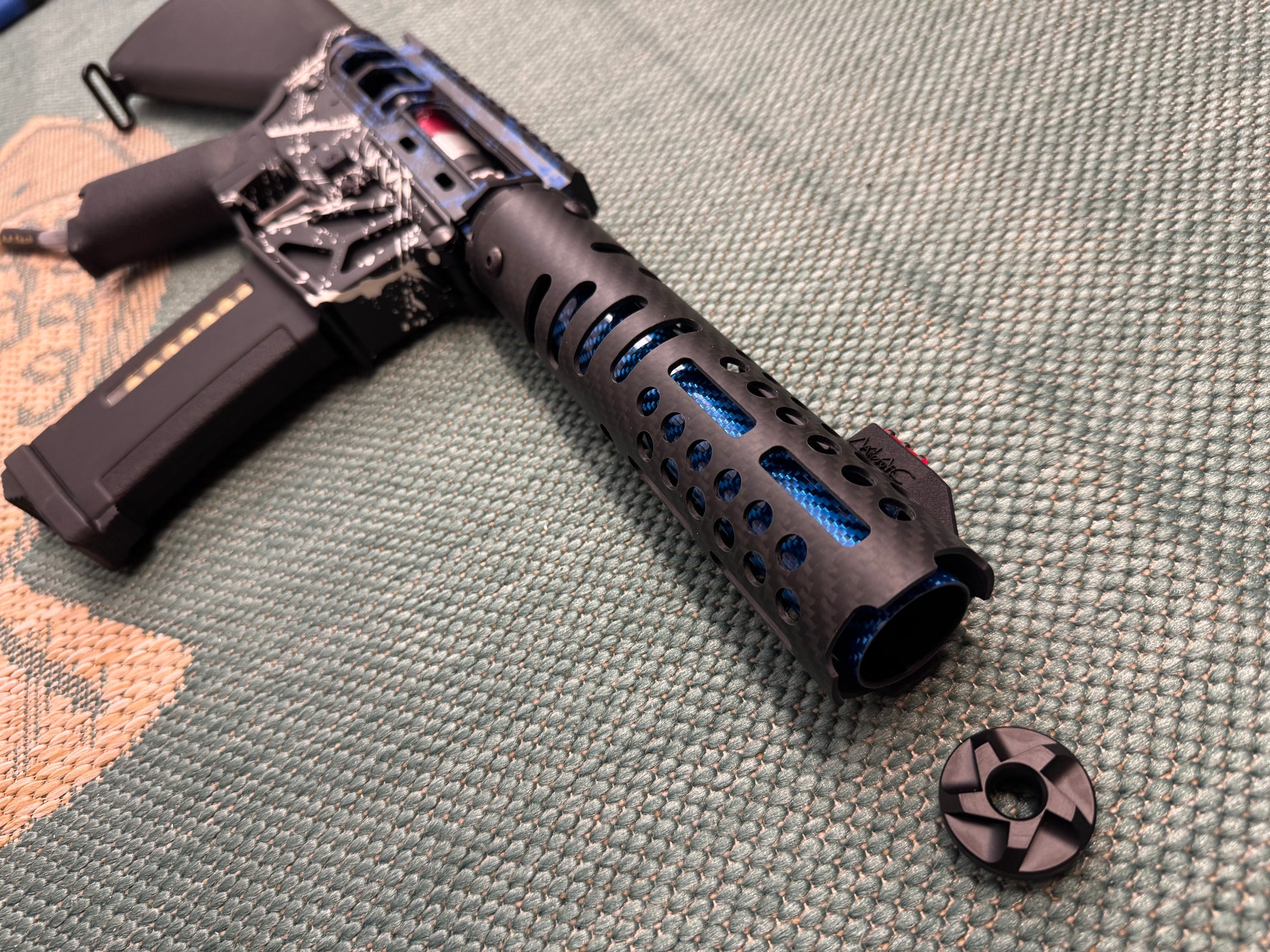 KA Tech MAC Airtac Polarstars F2 AR8 HPA M4 Stuby Type 1 Skeletonized Cerakote Splatter