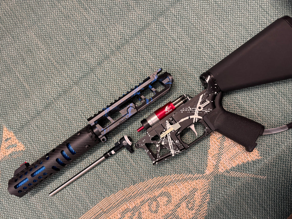 KA Tech MAC Airtac Polarstars F2 AR8 HPA M4 Stuby Type 1 Skeletonized Cerakote Splatter
