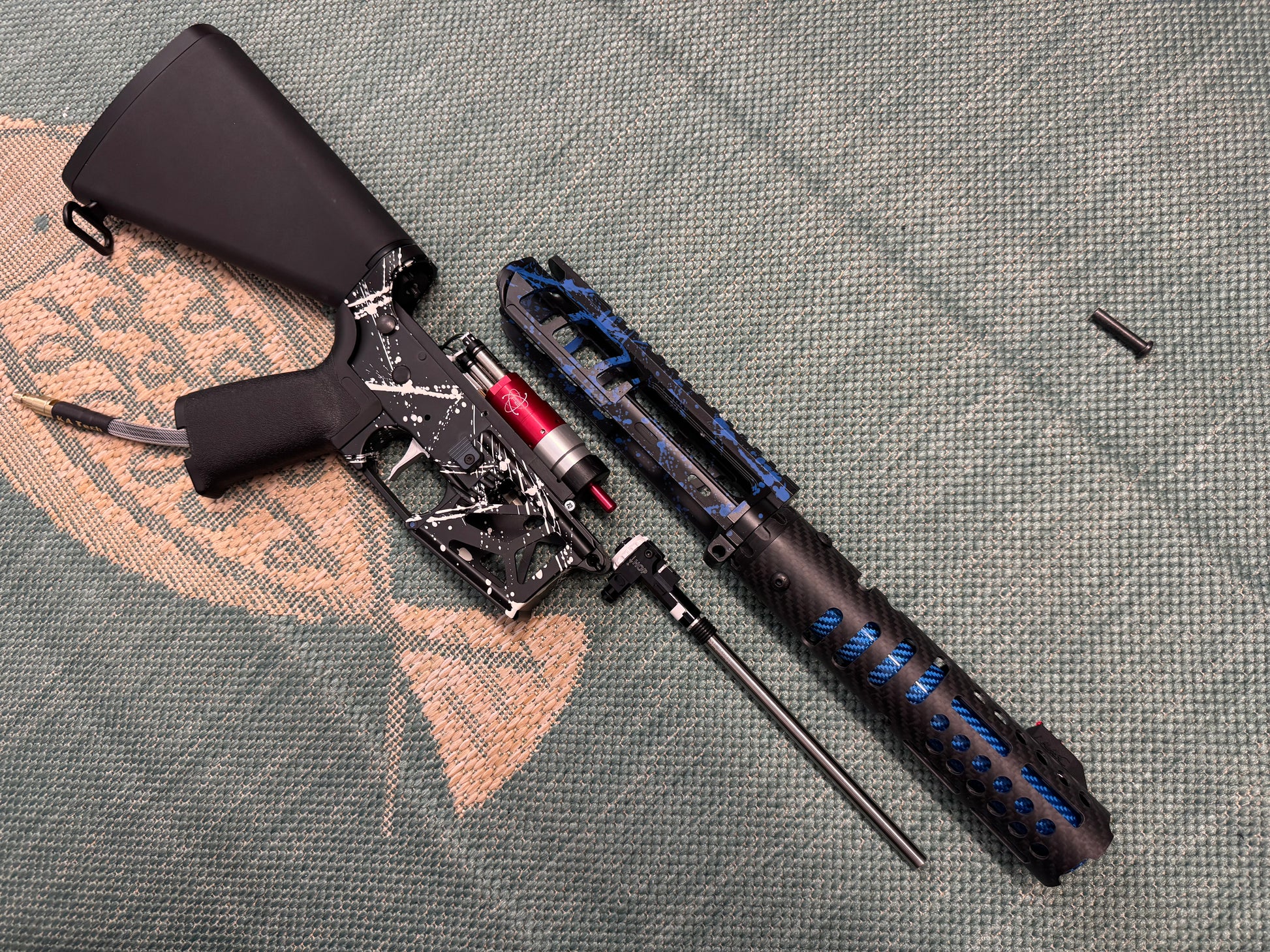 KA Tech MAC Airtac Polarstars F2 AR8 HPA M4 Stuby Type 1 Skeletonized Cerakote Splatter