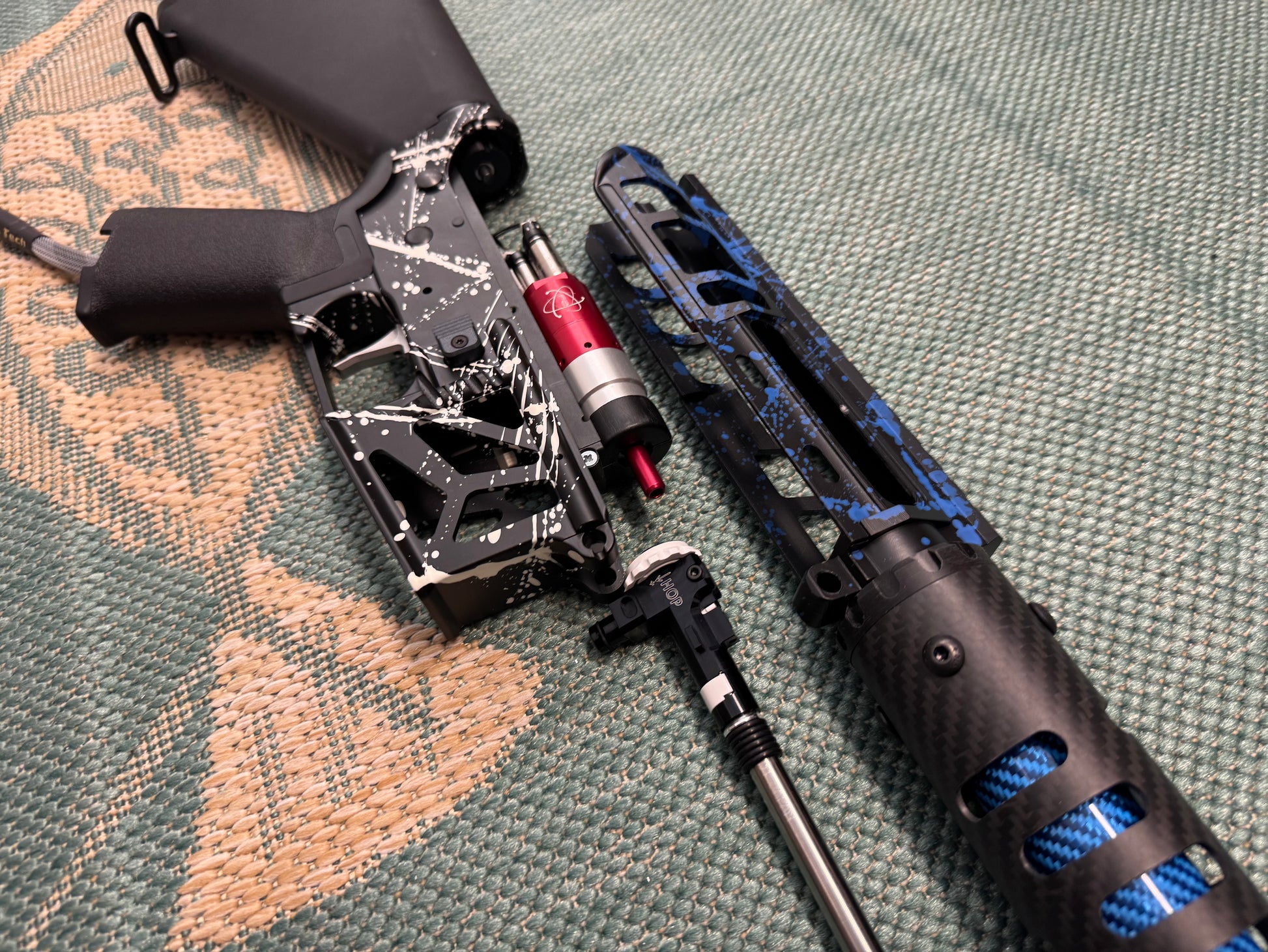 KA Tech MAC Airtac Polarstars F2 AR8 HPA M4 Stuby Type 1 Skeletonized Cerakote Splatter