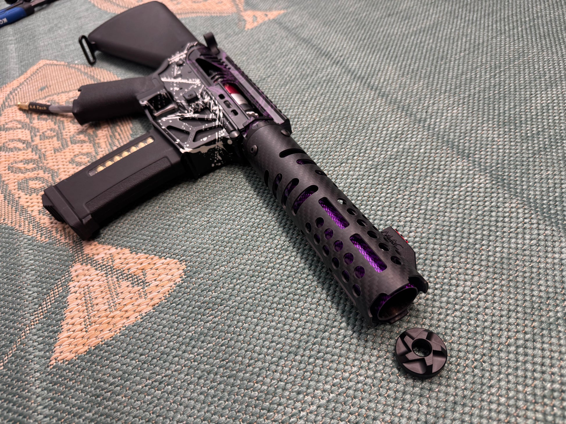 KA Tech MAC Airtac Polarstars F2 AR8 HPA M4 Stuby Type 1 Skeletonized Cerakote Splatter